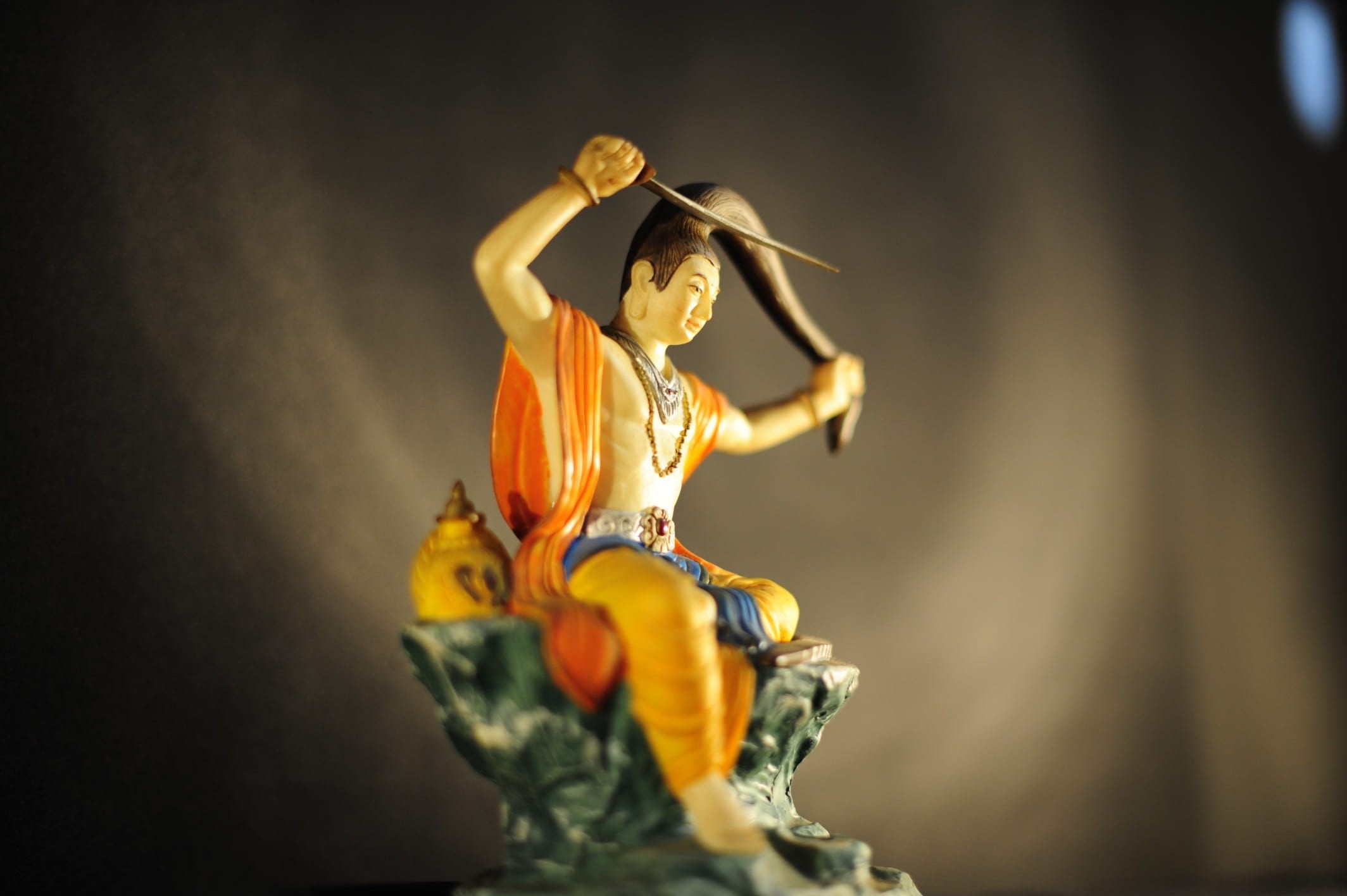 selective focus, buddhist, nature, arms raised, human representation, figurine, craft, belief, female likeness, art and craft, studio shot, no people, sculpture, HD Wallpaper