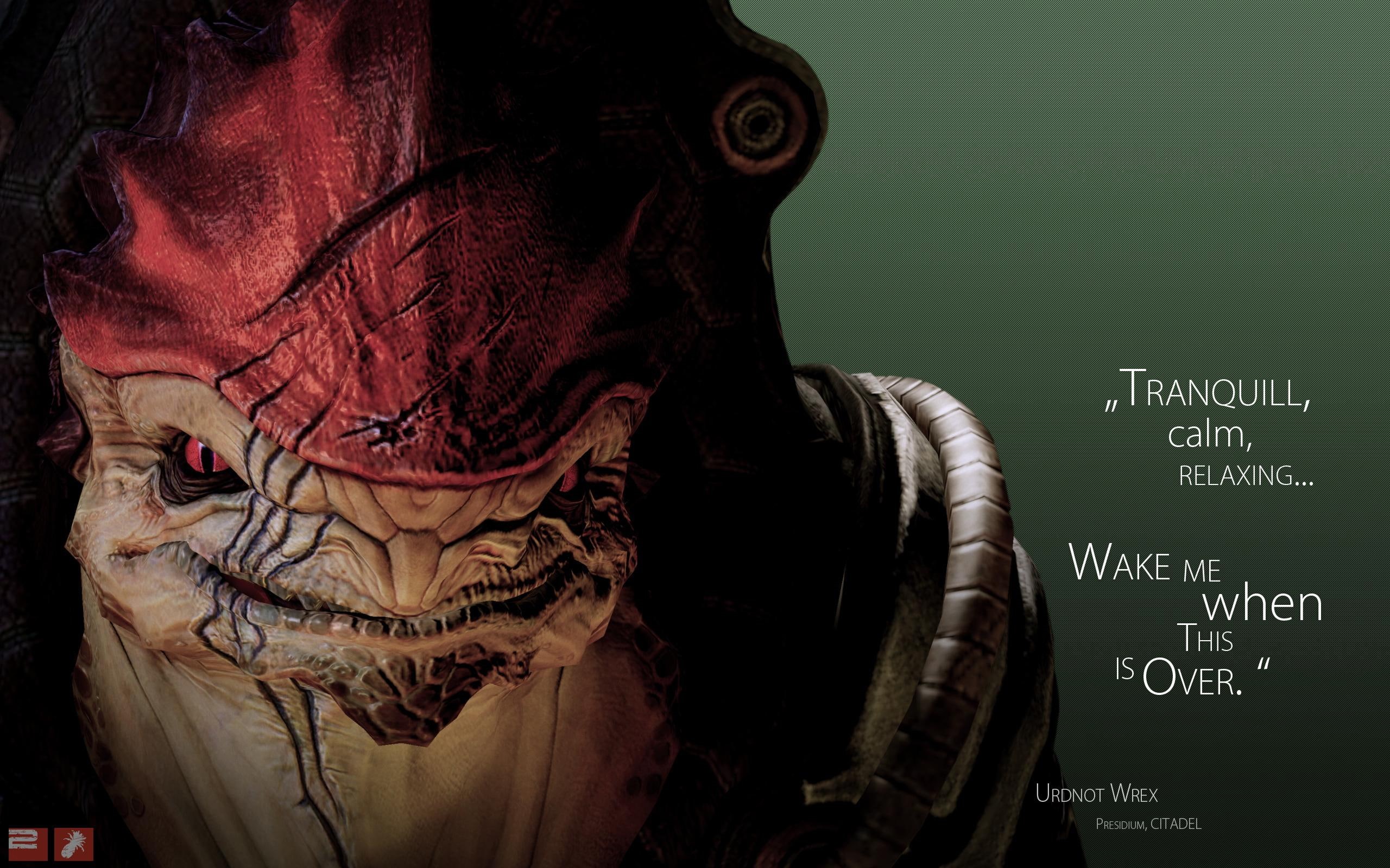 2560x1600, effect, relaxing, mass, 2K, urdnot wrex, mass effect, tranquill, wrex, calm, games, urdnot, HD Wallpaper
