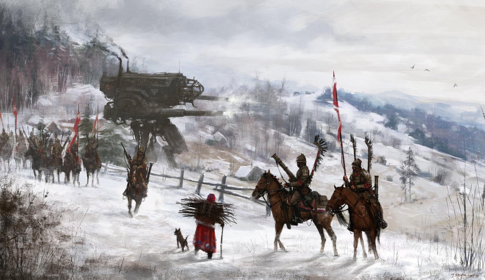 motion, day, outdoors, activity, flag, snow, architecture, mammal, people, real people, domestic animals, smoke - physical structure, 1080P, group of people, HD Wallpaper