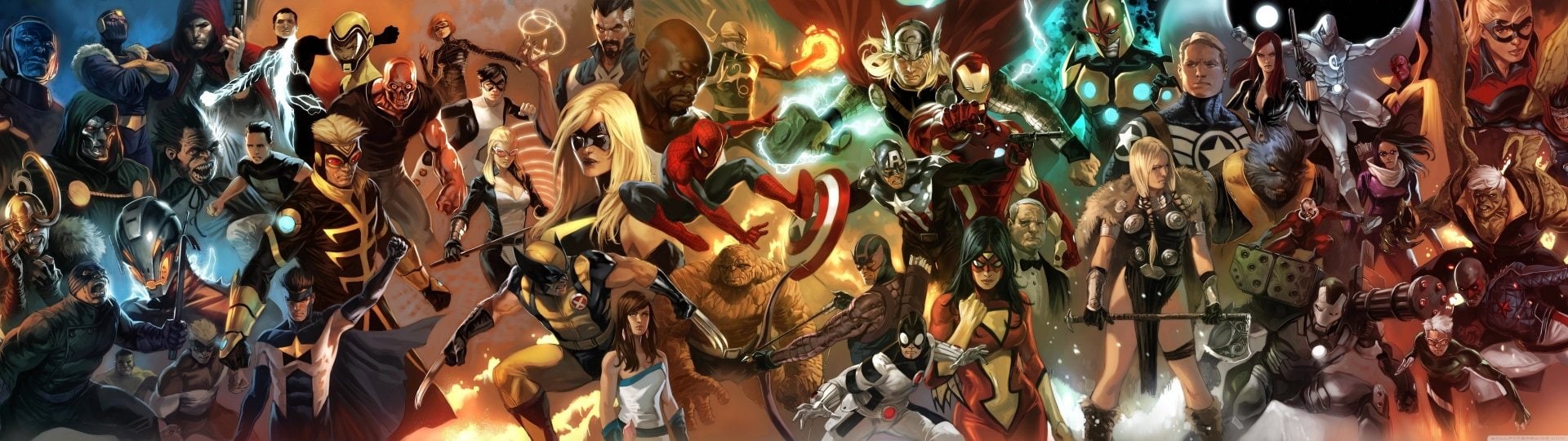 Thor, Captain America, Iron Fist, The Avengers, Ms. Marvel, 1080P, Moon Knight, Nova (Marvel Comics), Valkyrie (Marvel Comics), Black Widow, Spider-Man, HD Wallpaper