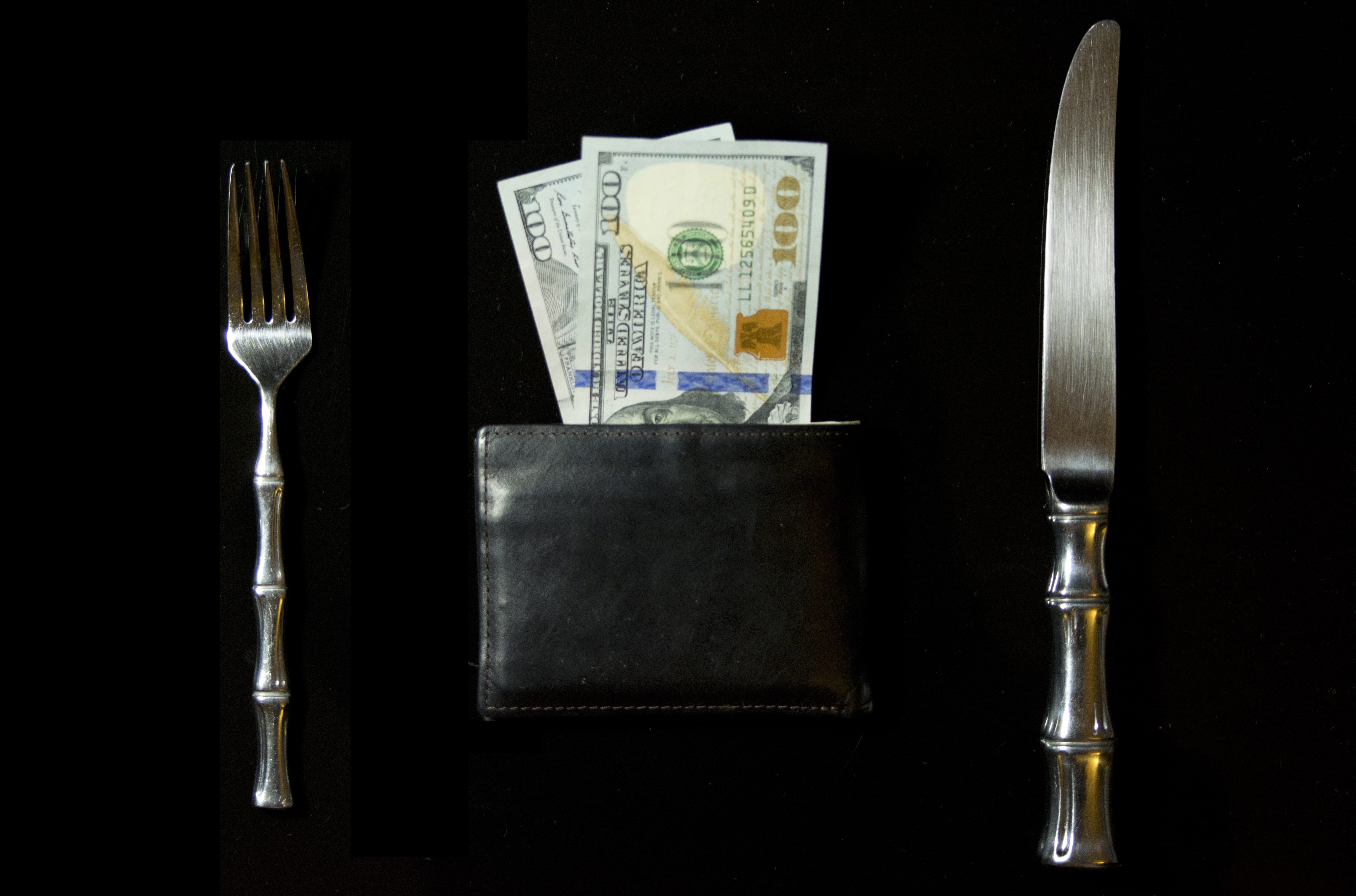 fold, silver colored, household equipment, stainless, provide, food, economics, two objects, plenty, wealth, eat, fork, work, equality, indoors, knife, HD Wallpaper