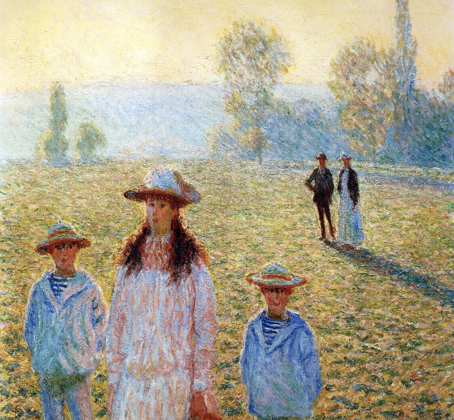 1080P, genre, people, Claude Monet, picture, Landscape at Giverny, HD Wallpaper