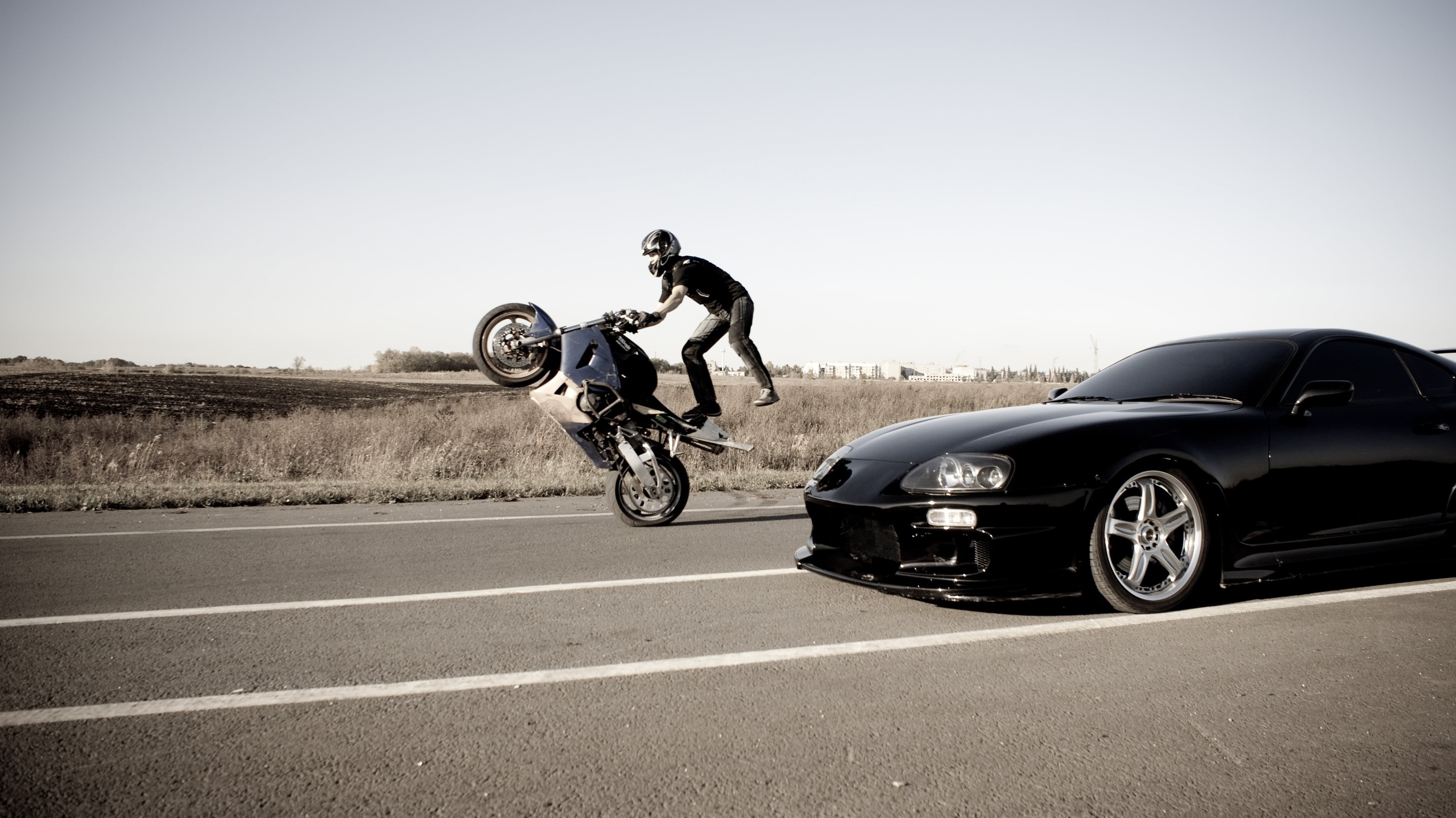 extreme sports, nature, biker, headwear, transportation, bike, motion, mode of transportation, sport, one person, motorcycle, sky, men, helmet, land vehicle, HD Wallpaper