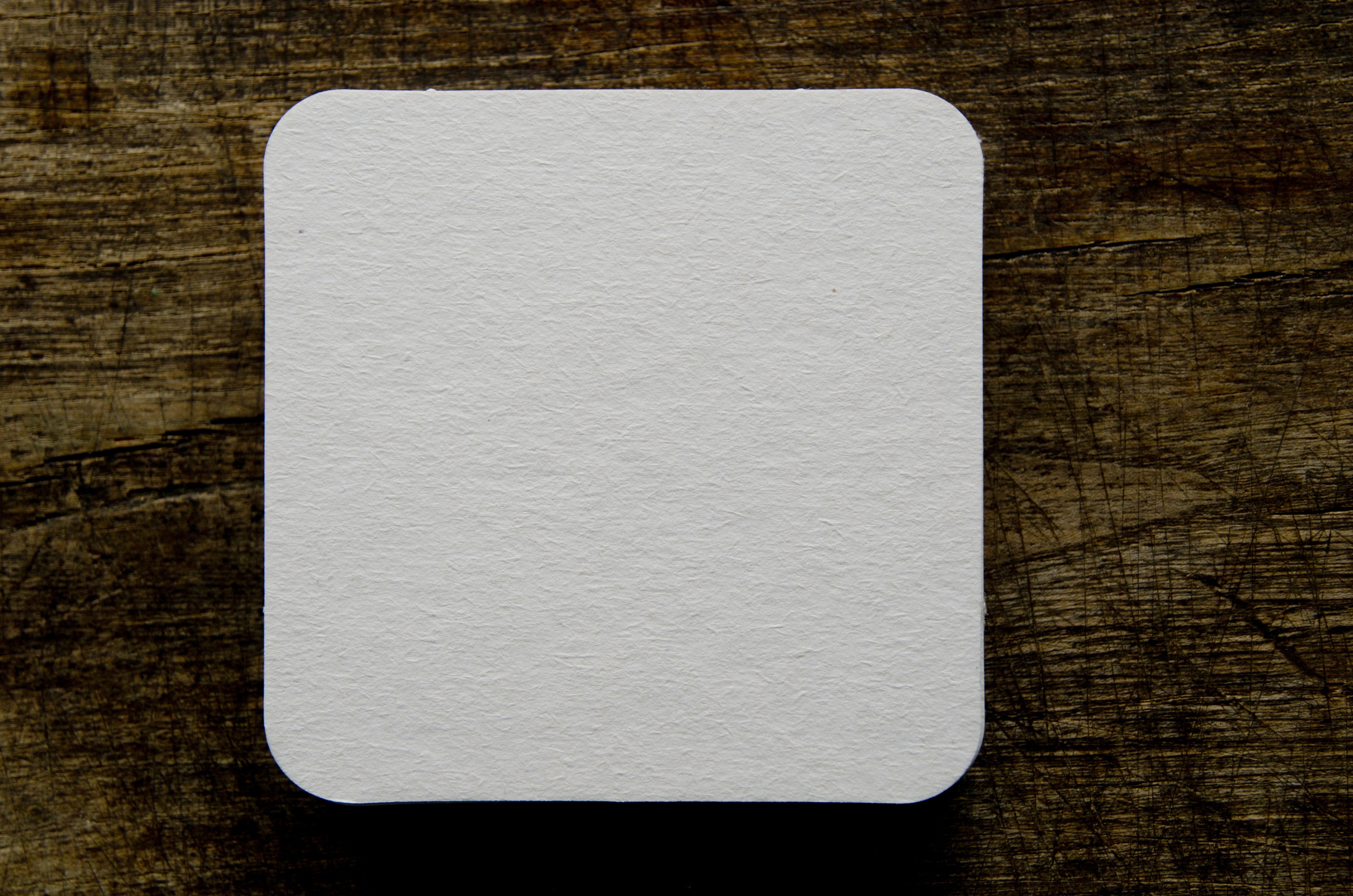 still life, backgrounds, paper, close-up, trinket, blank, note pad, rounded, no people, wood - Material, table, directly above, 4K, coaster, single object, HD Wallpaper