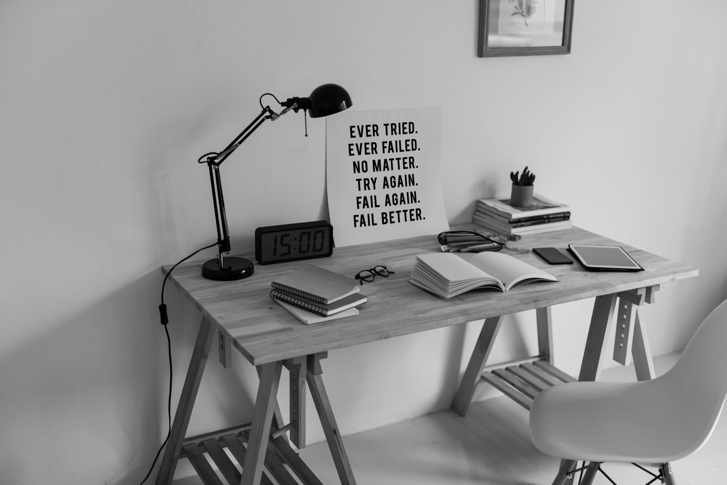 magazine, desk, mockup, tab, clock, home interior, digital, western script, lamp, computer, lifestyle, notepad, technology, mock up, wireless technology, HD Wallpaper