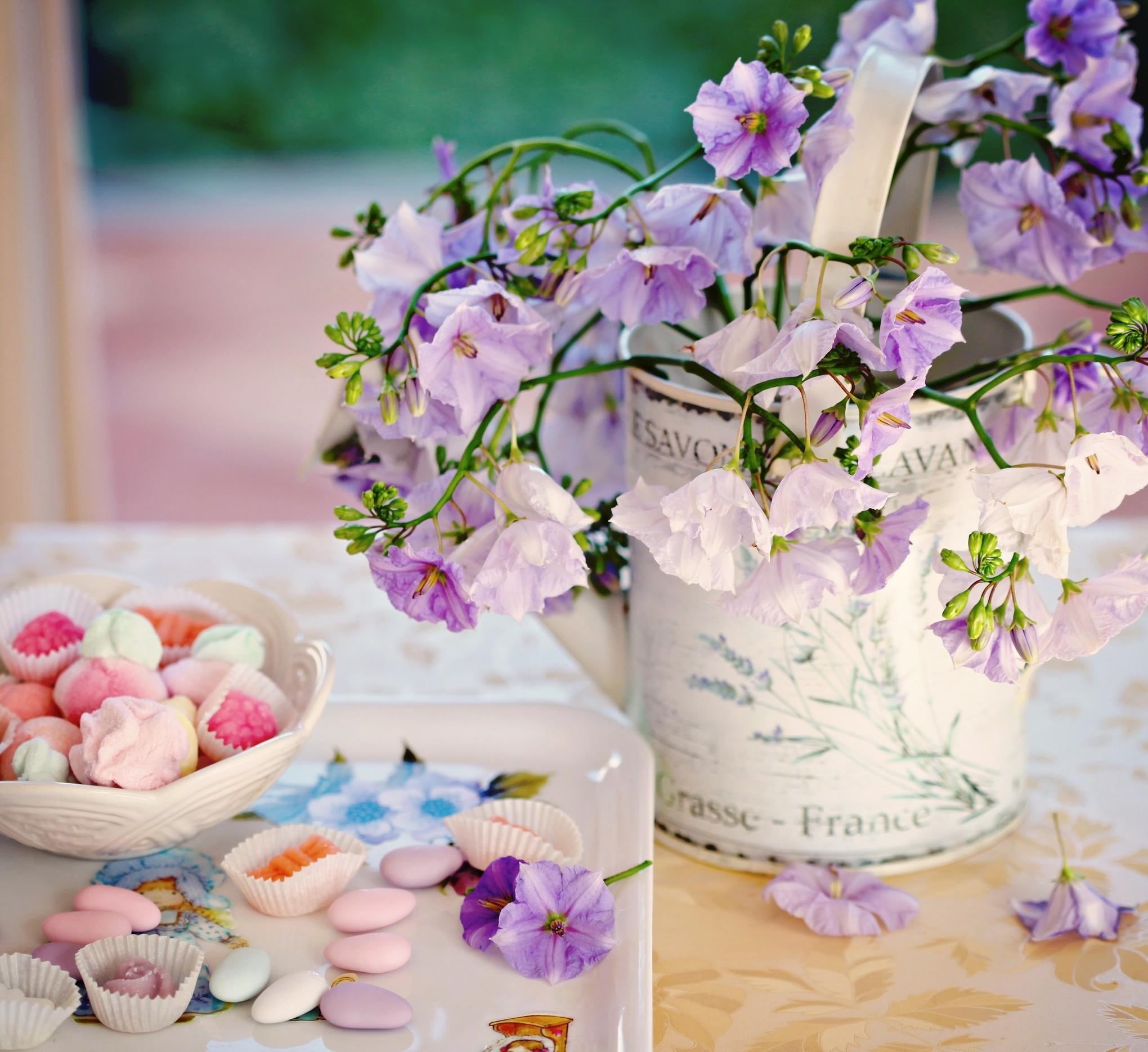 botany, flowering plant, bouquet, dessert, sweet, summer, tree, indulgence, no People, freshness, container, romance, table, easter egg, 1080P, white, HD Wallpaper