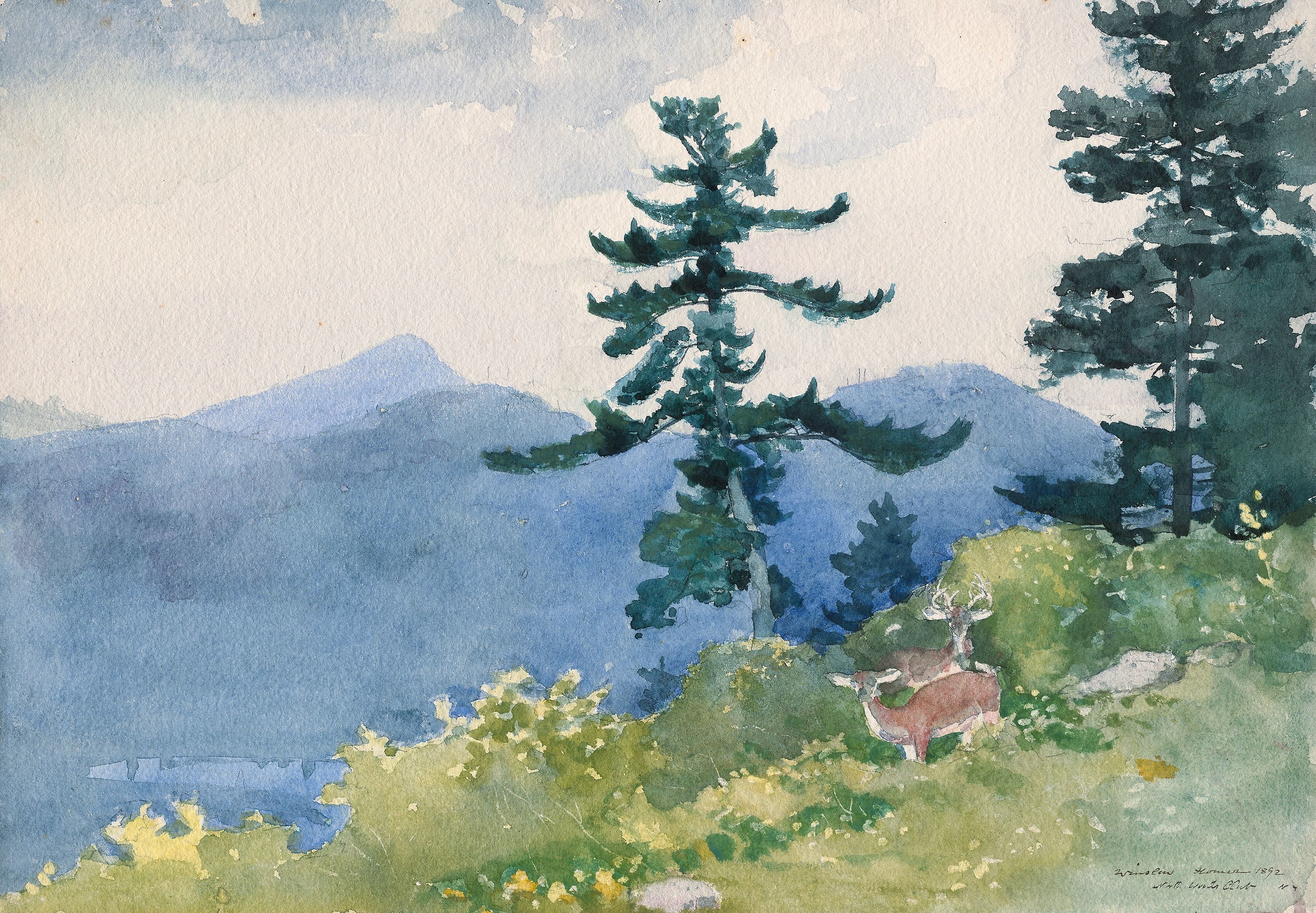 2K, impressionism, Winslow Homer, painting, landscape, HD Wallpaper