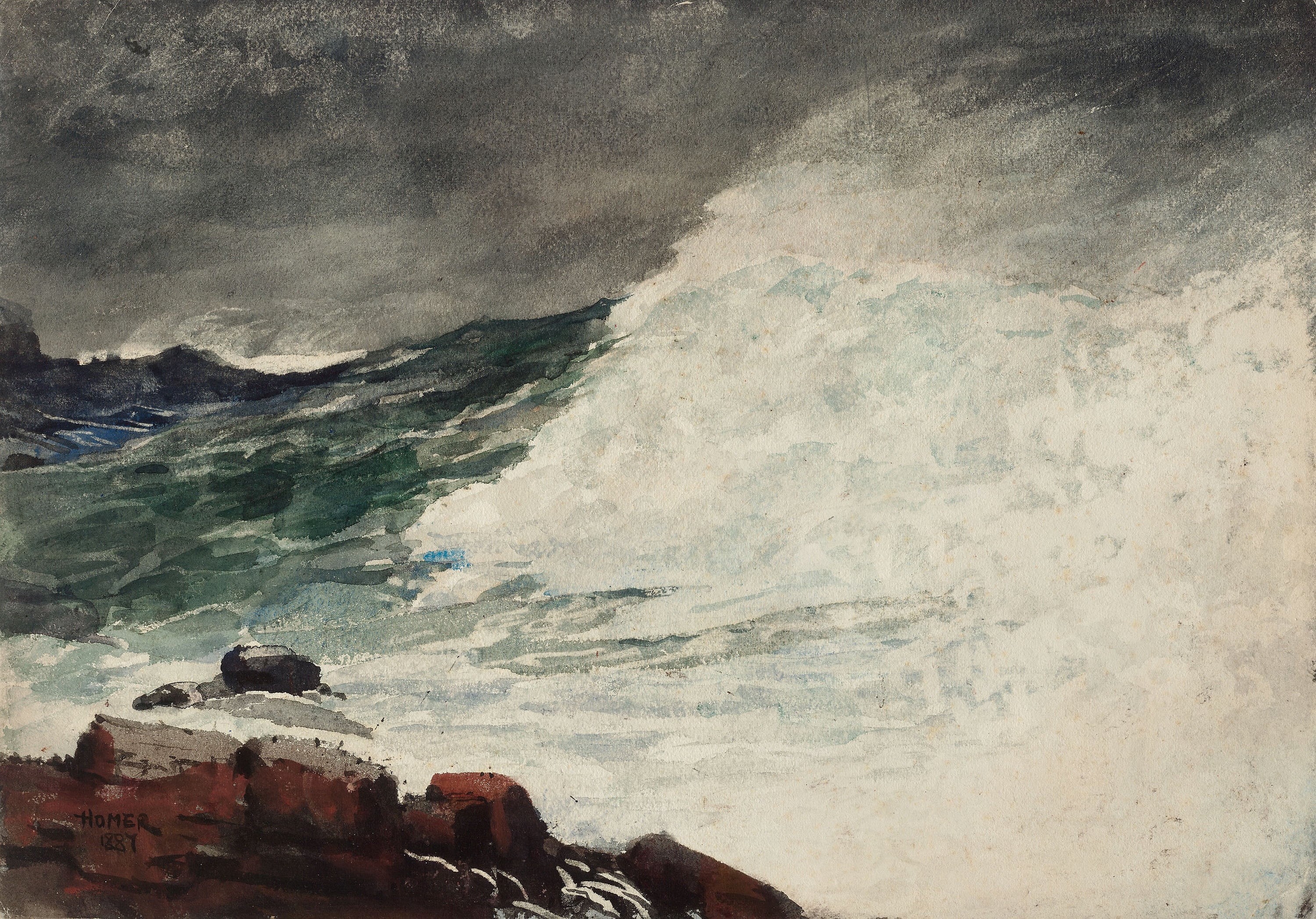 water, painting, 2K, Winslow Homer, impressionism, landscape, river, HD Wallpaper