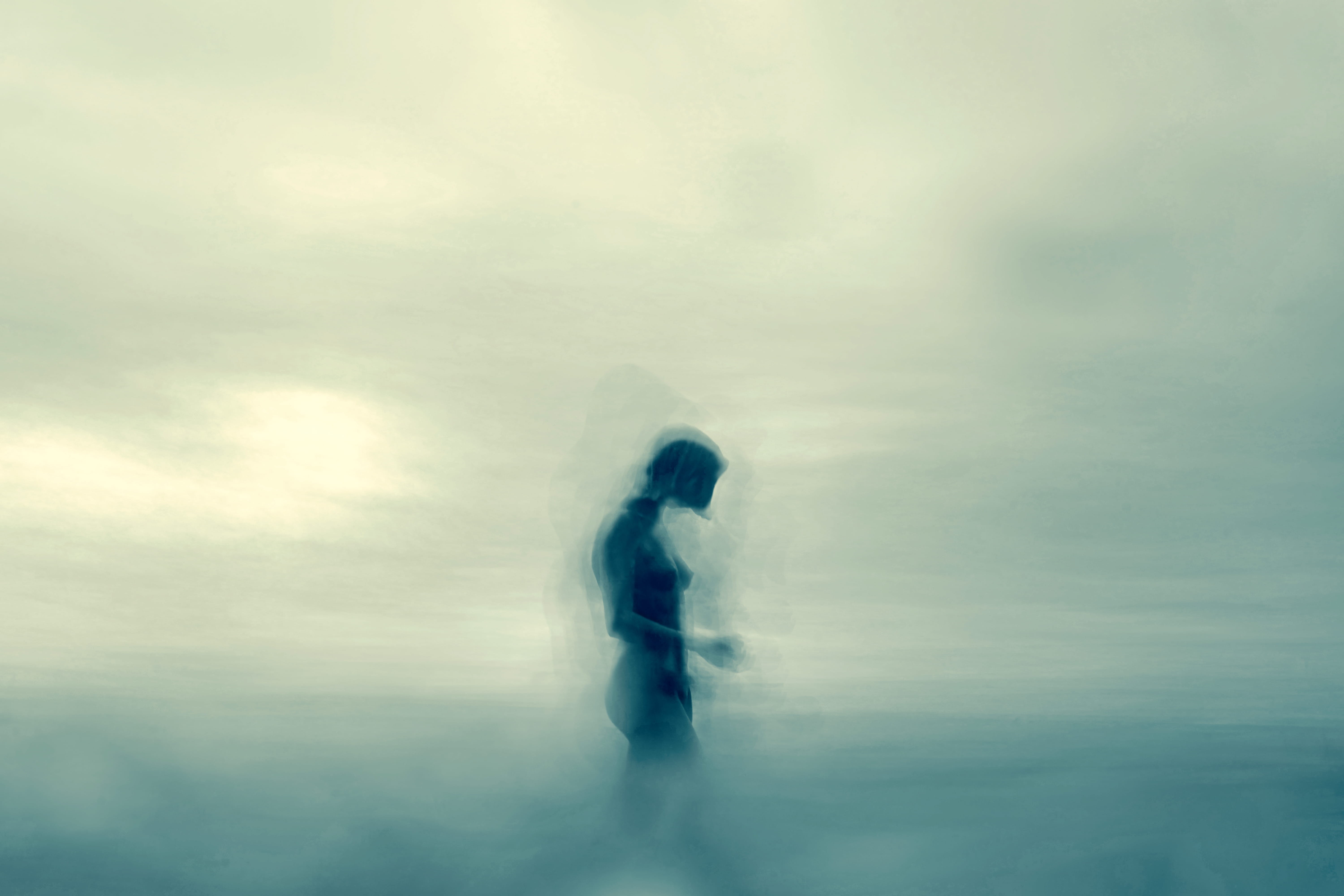 unrecognizable person, women, one person, layer, outdoors, ethereal, man, day, blurred motion, motion, snow, lifestyles, balance, adult, fairy tale, texture, HD Wallpaper