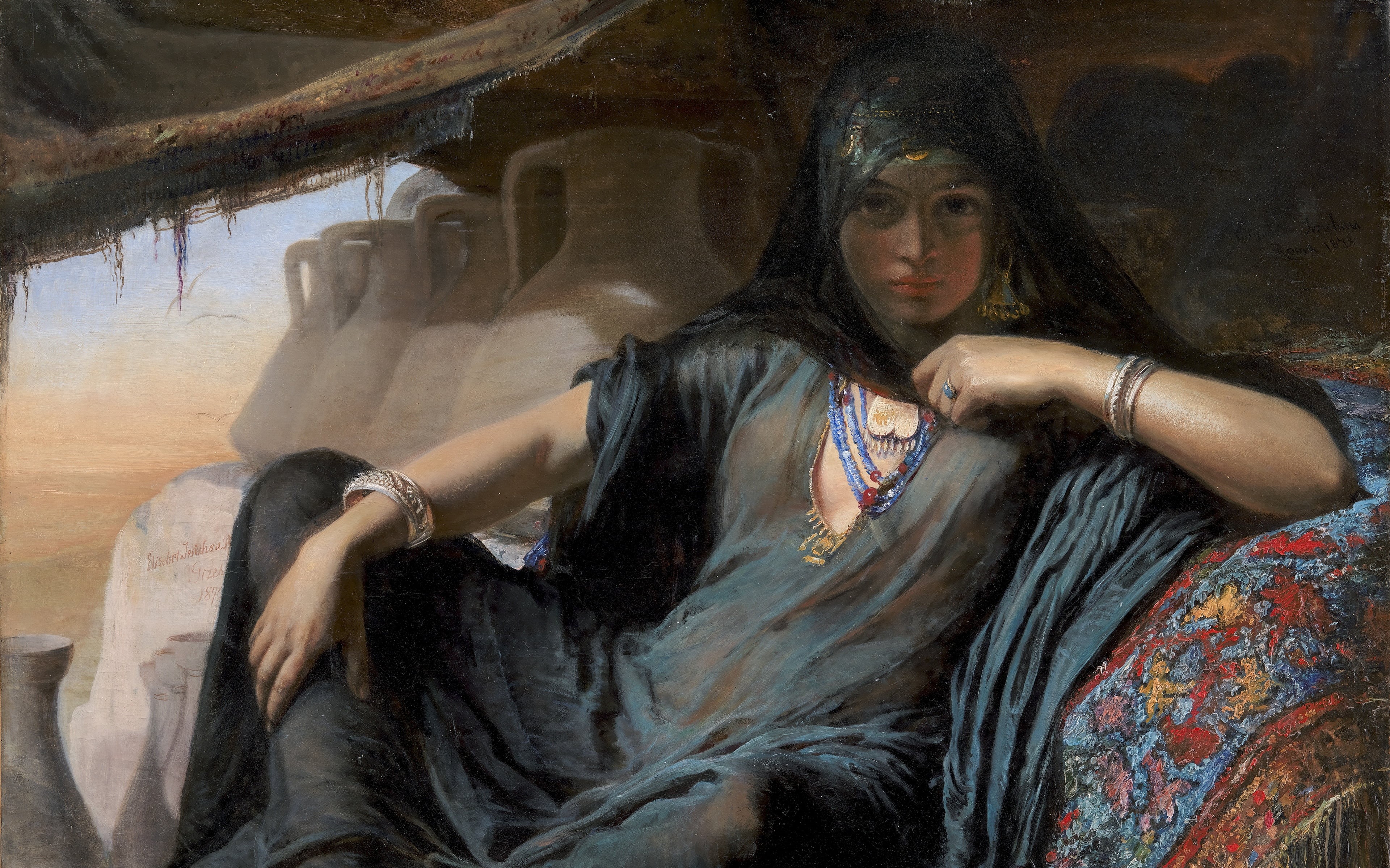Anna Maria Elizabeth Lisinska Of Jerichau-Baumann, National Gallery of Denmark, 4K, Danish artist, oil on canvas, Elizabeth Jerichau-Baumann, Elisabeth Jerichau-Baumann, HD Wallpaper