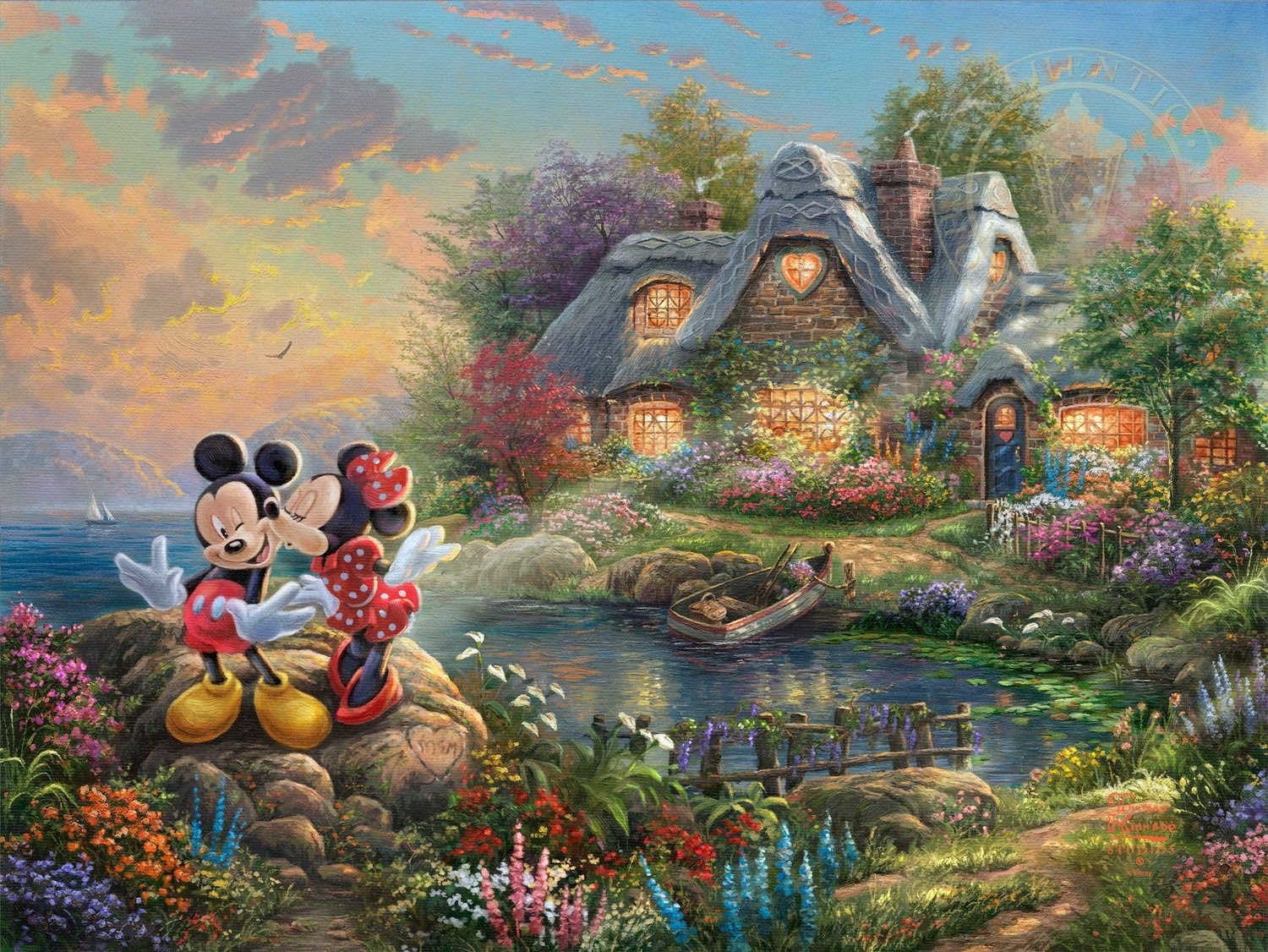 hd, sweetheart, pictura, x, people, cove, hair, px, Kinkade, 720P, pink, art, 1500x1126 px, thomas, HD Wallpaper