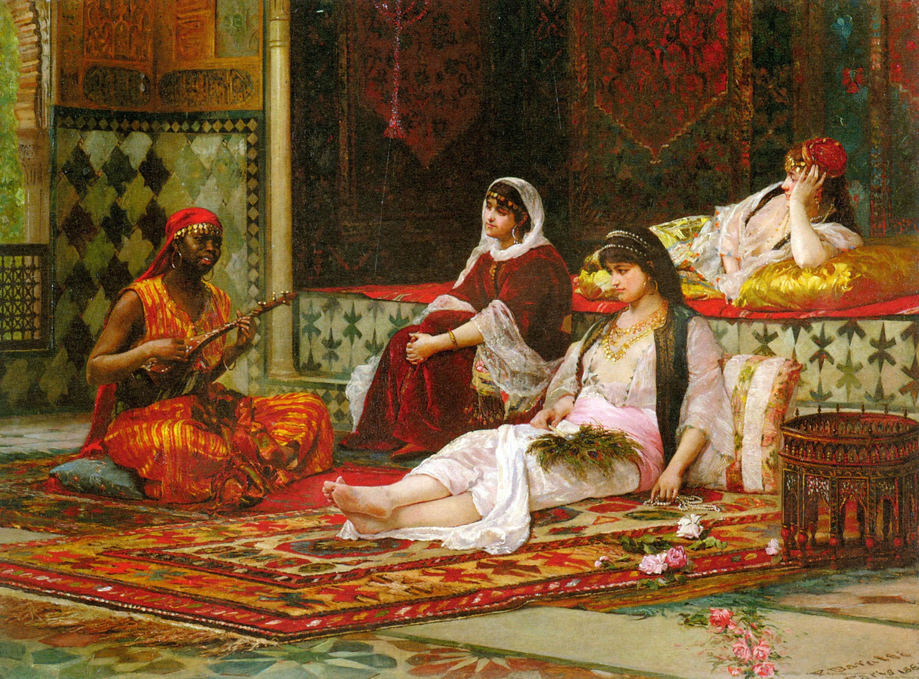 filippo baratti, belief, sitting, full length, performance, woman, painting, harem, togetherness, women, people, place of worship, adult, clothing, spirituality, HD Wallpaper