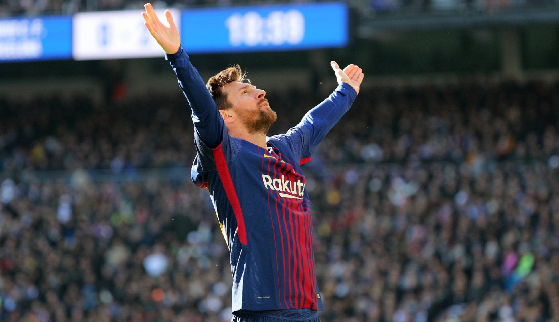 leo, 1080P, celebracio, gol, messi, bernabeu, HD Wallpaper