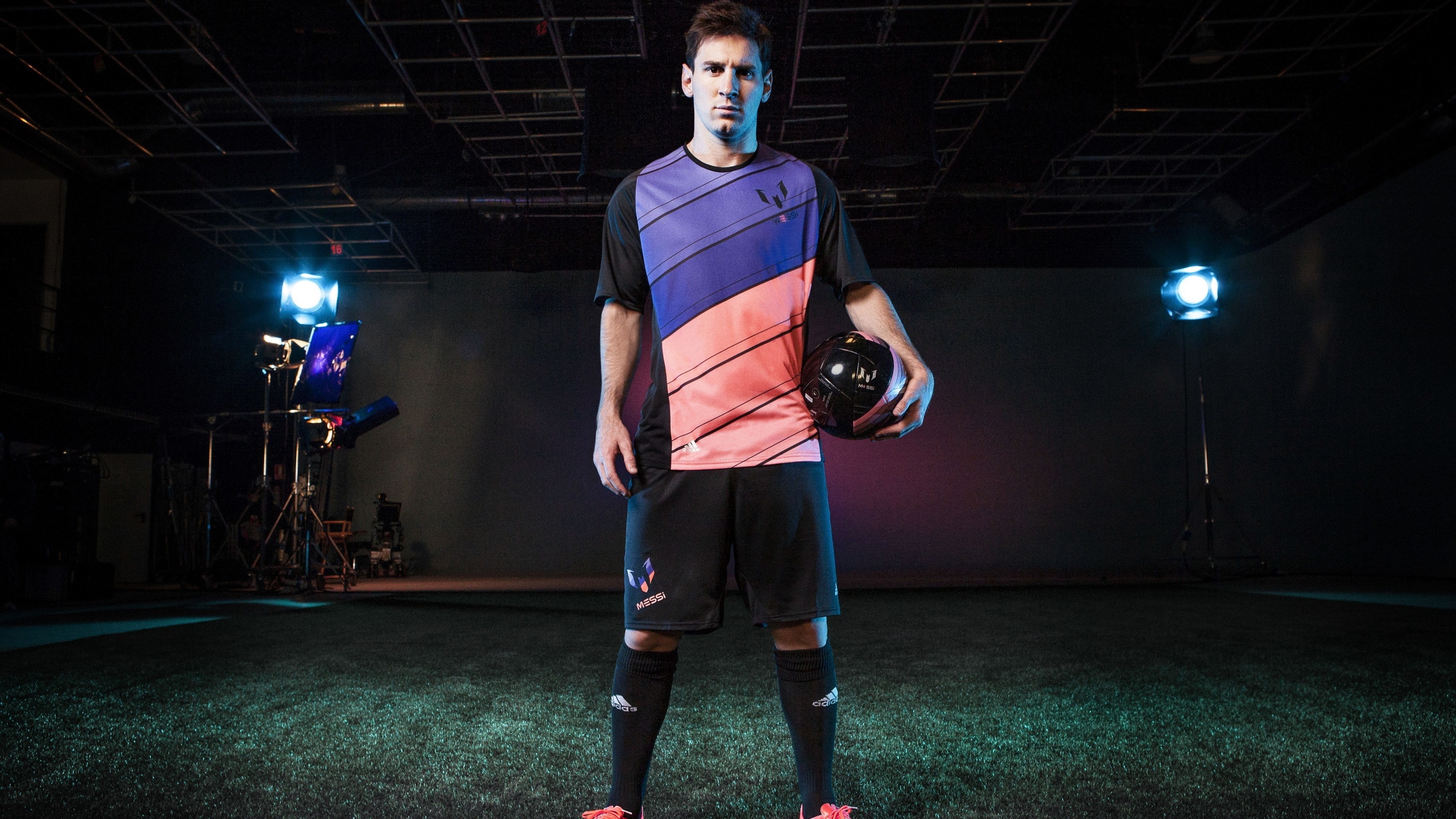 young adult, sportsman, looking at camera, standing, adult, skill, leisure activity, illuminated, sports clothing, holding, 4K, sport, portrait, front view, HD Wallpaper
