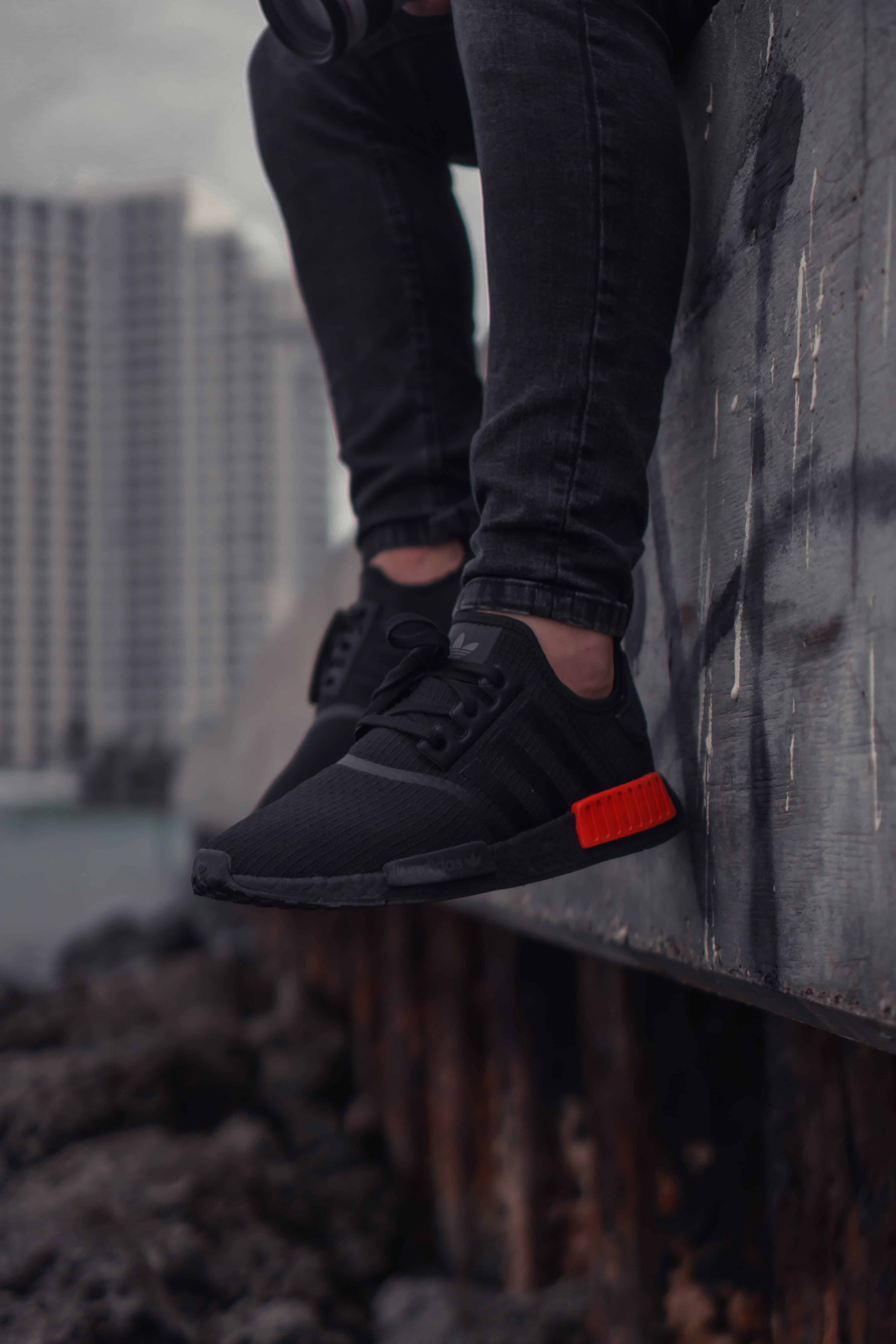 architecture, shoe, gray, crypt, building exterior, footwear, human leg, wearing, person, real people, leisure activity, feather boa, jeans, black, ankle, Phone HD Wallpaper