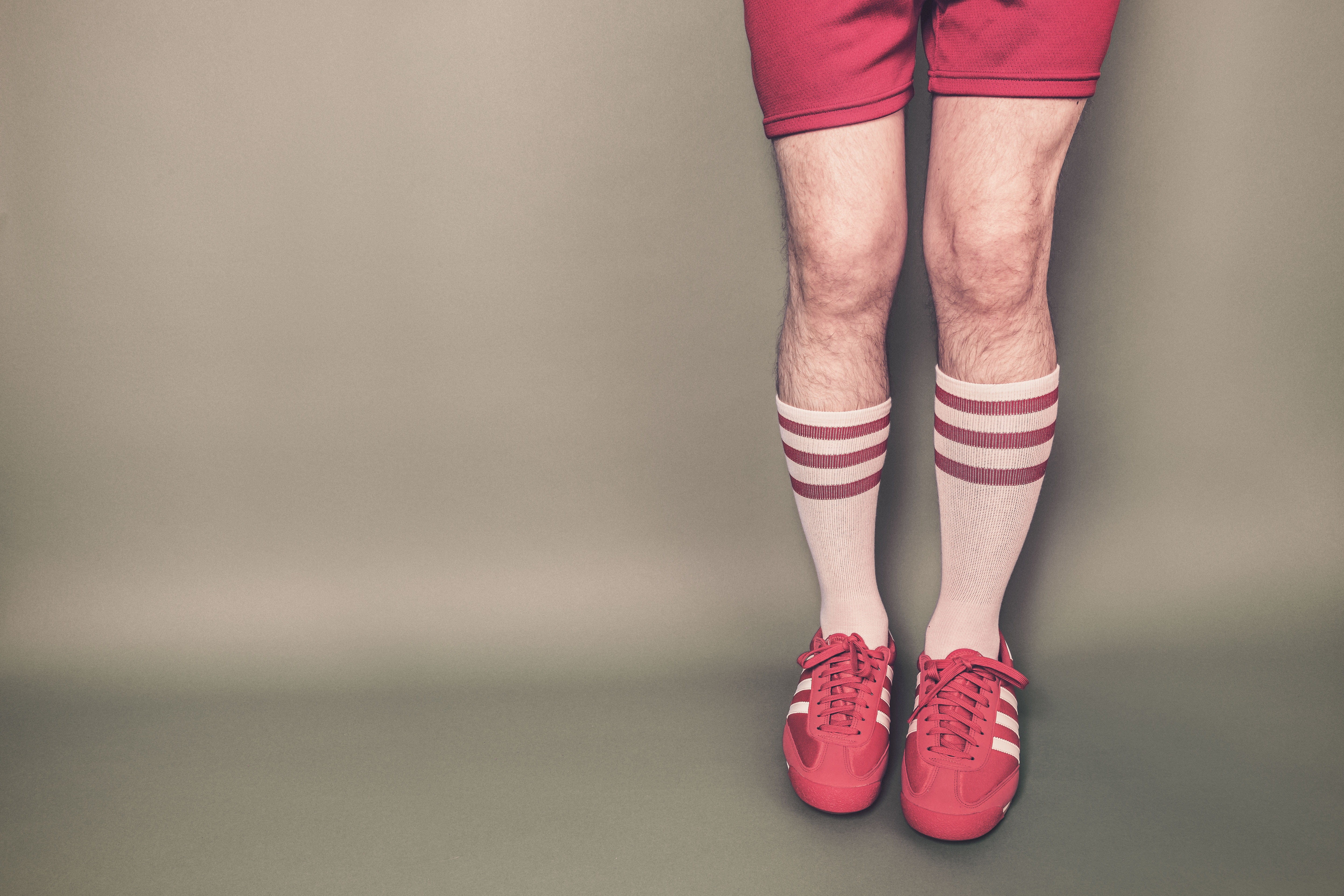 outdoors, indoors, close-up, wearing, sports, 5K, pink color, goofy, sneakers, vintage, person, shoes, sock, one Person, whimsical, red, strips, lazy, HD Wallpaper