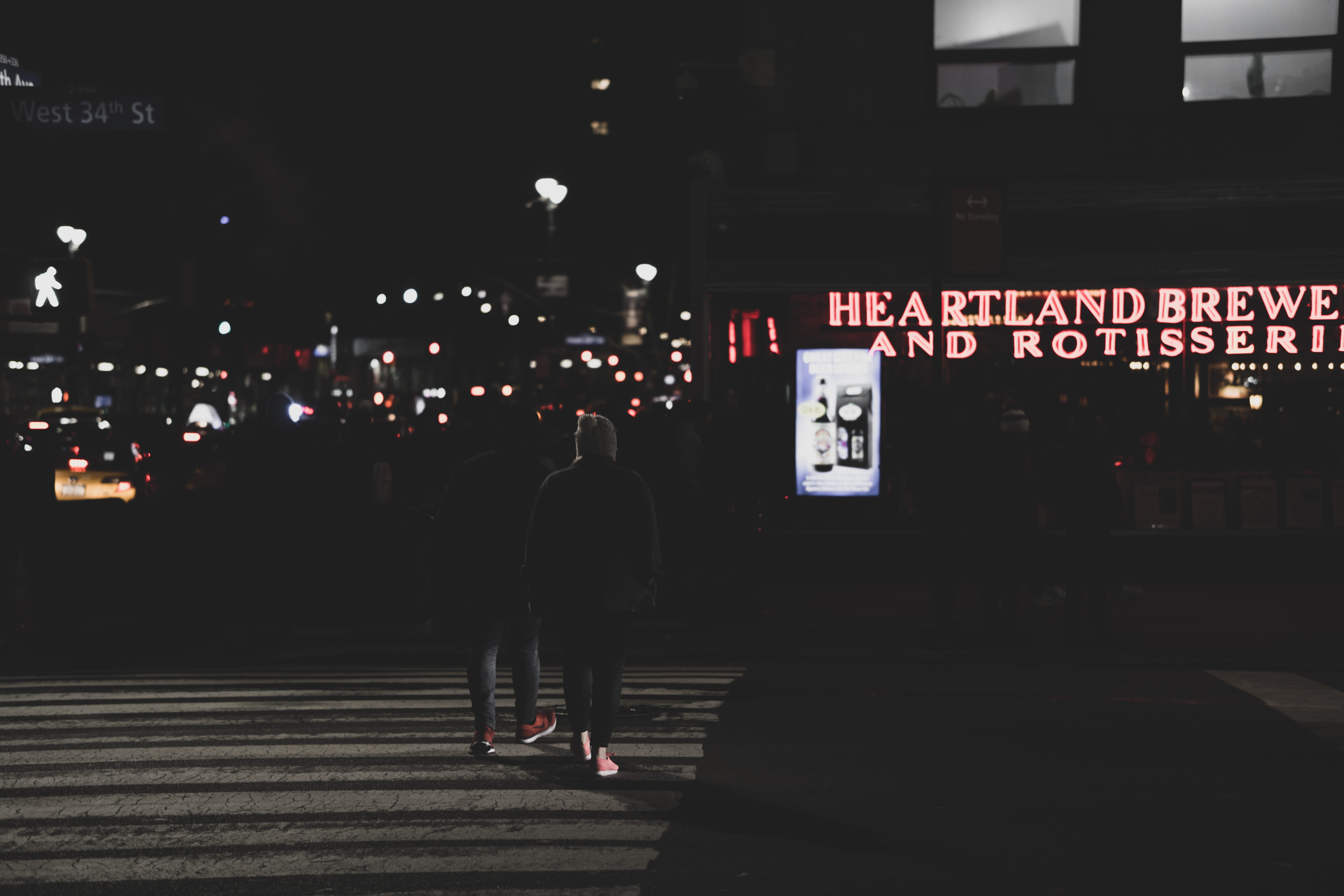 street, sleeve, metropolis, rear view, shoe, lifestyles, text, night, built structure, tarmac, building exterior, outdoors, word, communication, sign, walking, HD Wallpaper