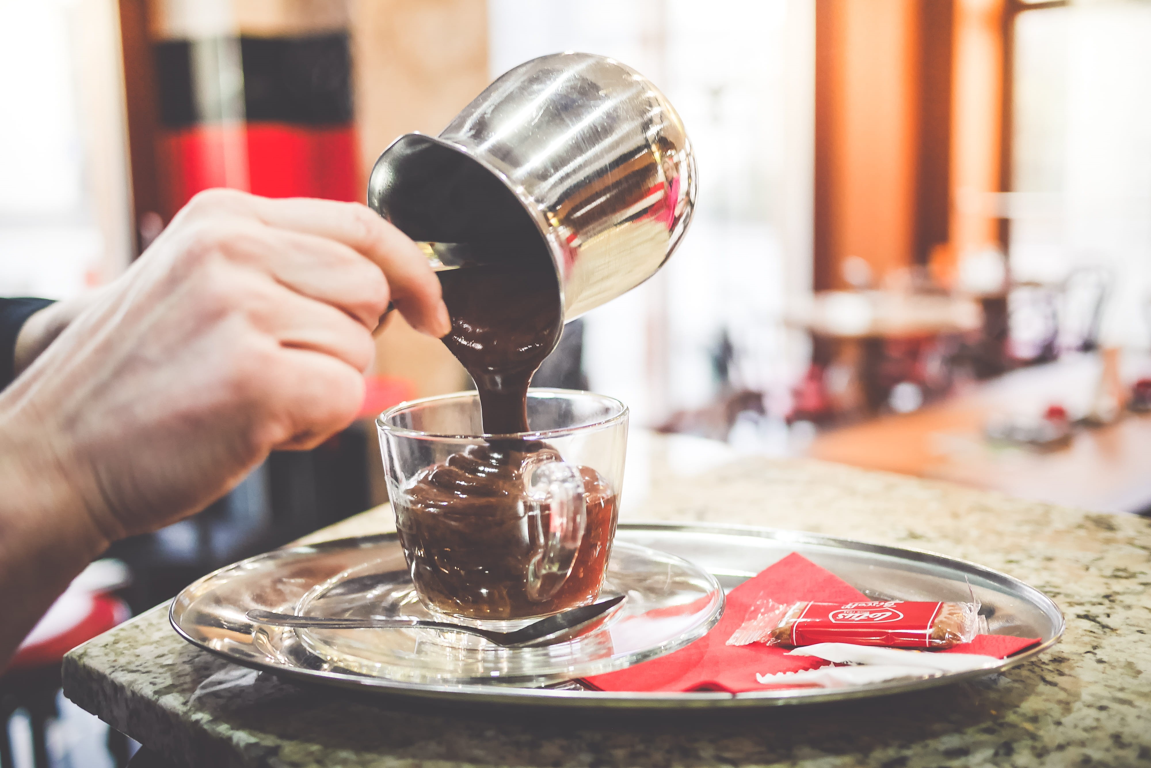 fresh, focus on foreground, chocolate, people, freshness, human body part, pouring, bar, preparing, preparation, refreshment, food, The Best, real people, HD Wallpaper