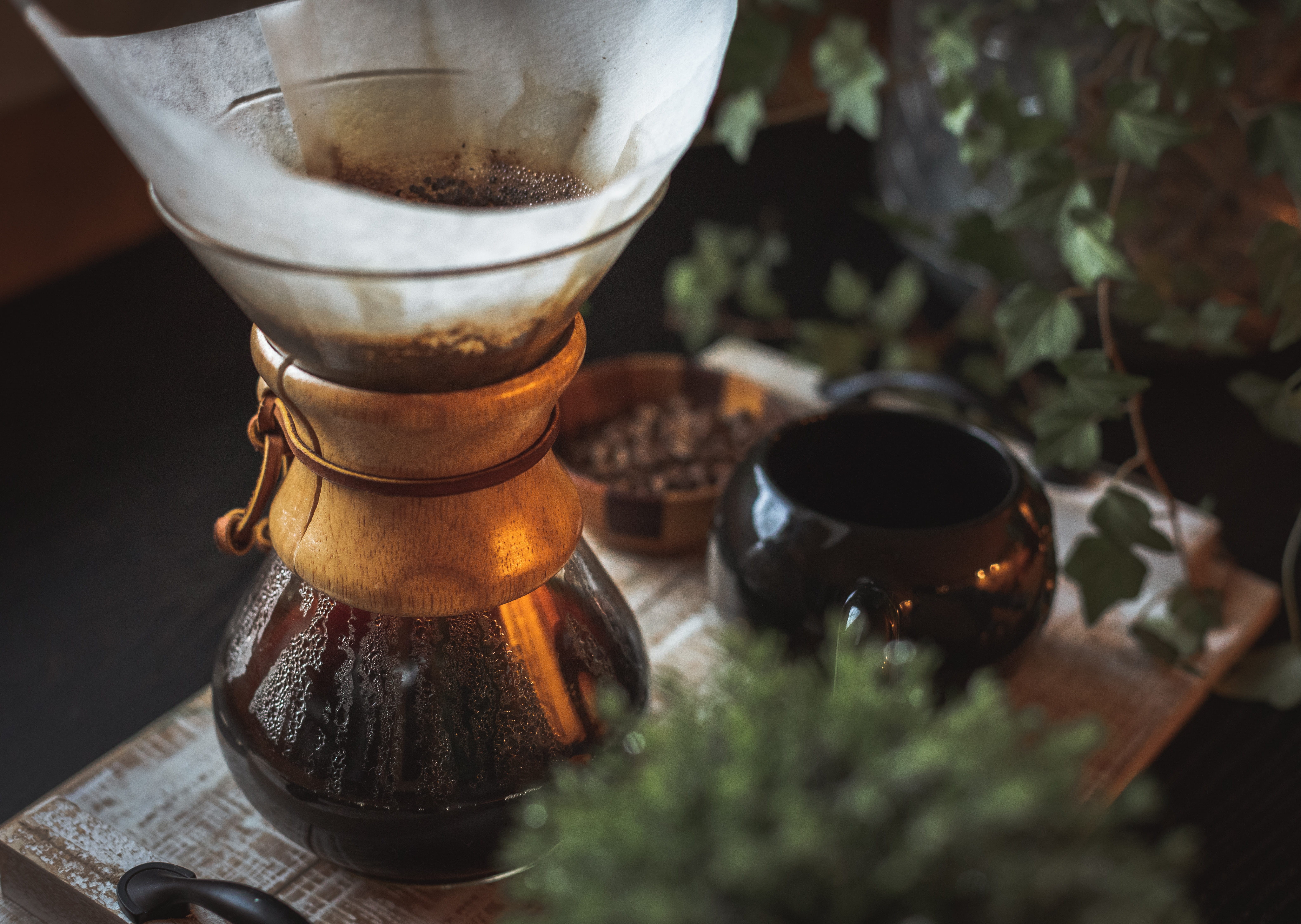 cafe, alcohol, brown, no people, pottery, food, still life, tea, refreshment, pour over, cup, 5K, table, pitcher, indoors, freshness, coffee - drink, glass, HD Wallpaper