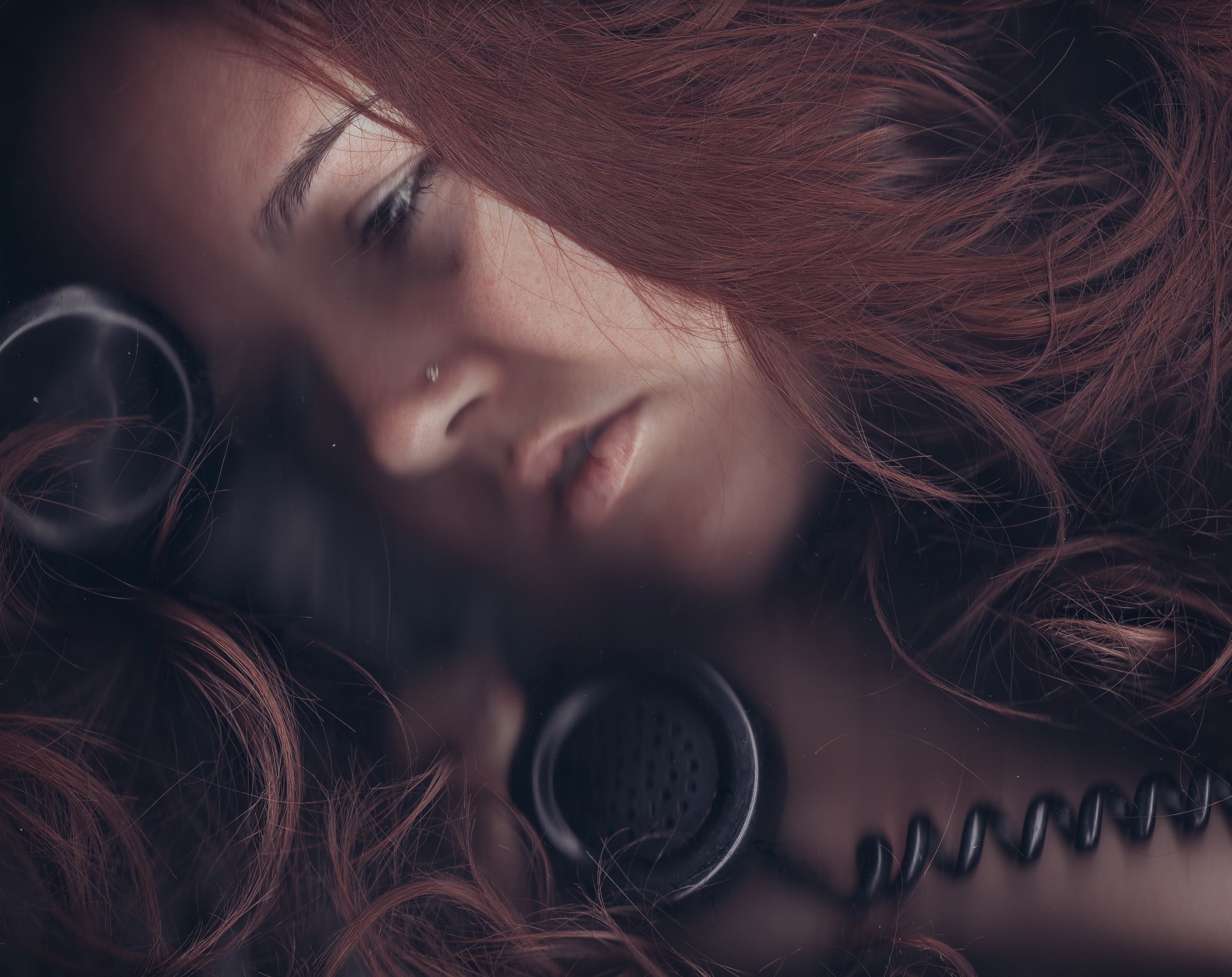 dyed red hair, selfie, girl, epsonartison800, using, women, indoors, human hair, Girls, holding, scanography, beauty, looking, scanograph, epsonscanner, HD Wallpaper