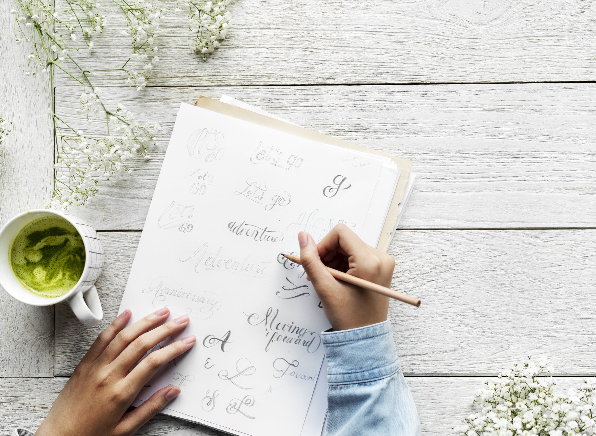 list, cafe, human hand, girls, communication, leisure, work from home, flat lay, wooden table, feminine, pen, wooden, 1080P, hobby, motivational, pencil, HD Wallpaper