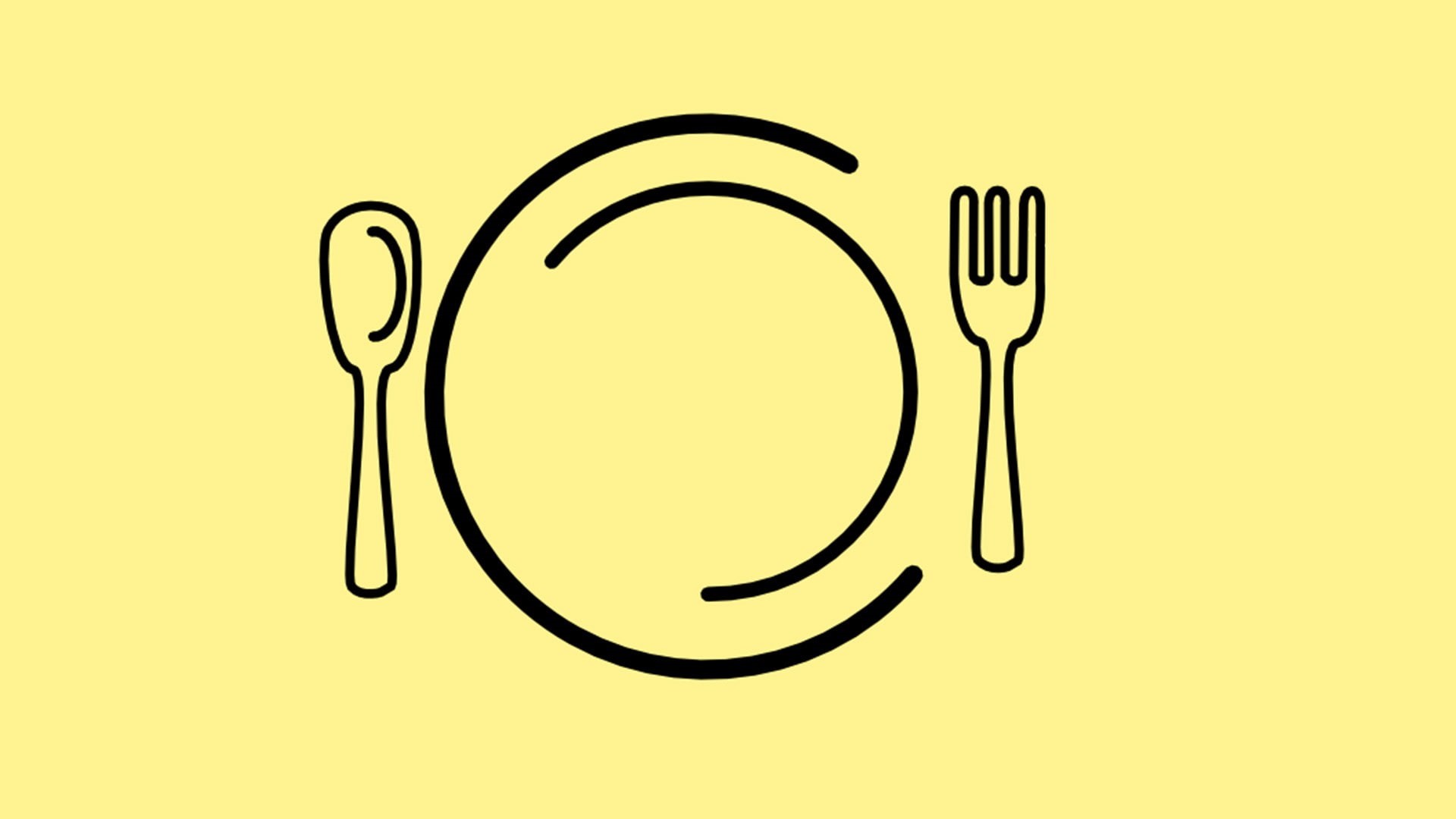 creativity, 1080P, indoors, geometric shape, spoons, yellow, copy space, directly above, paper, single object, kitchen utensil, drawing - art product, HD Wallpaper