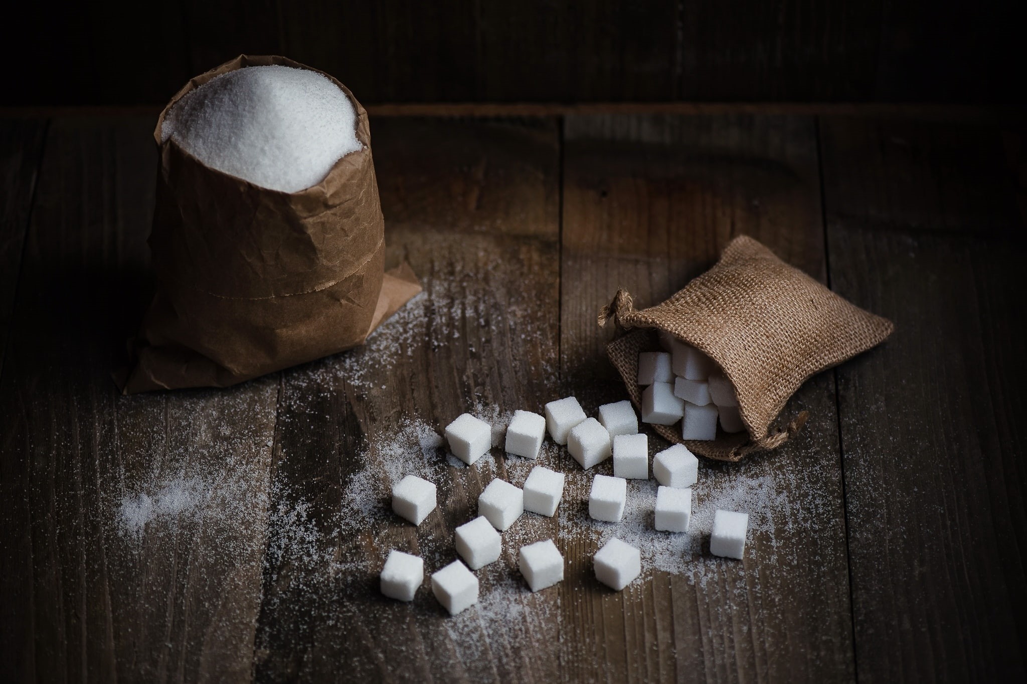 food, wellbeing, healthy eating, sugar, sweets, brown, no people, high angle view, flour, dairy product, 1080P, freshness, food and drink, wood - material, HD Wallpaper
