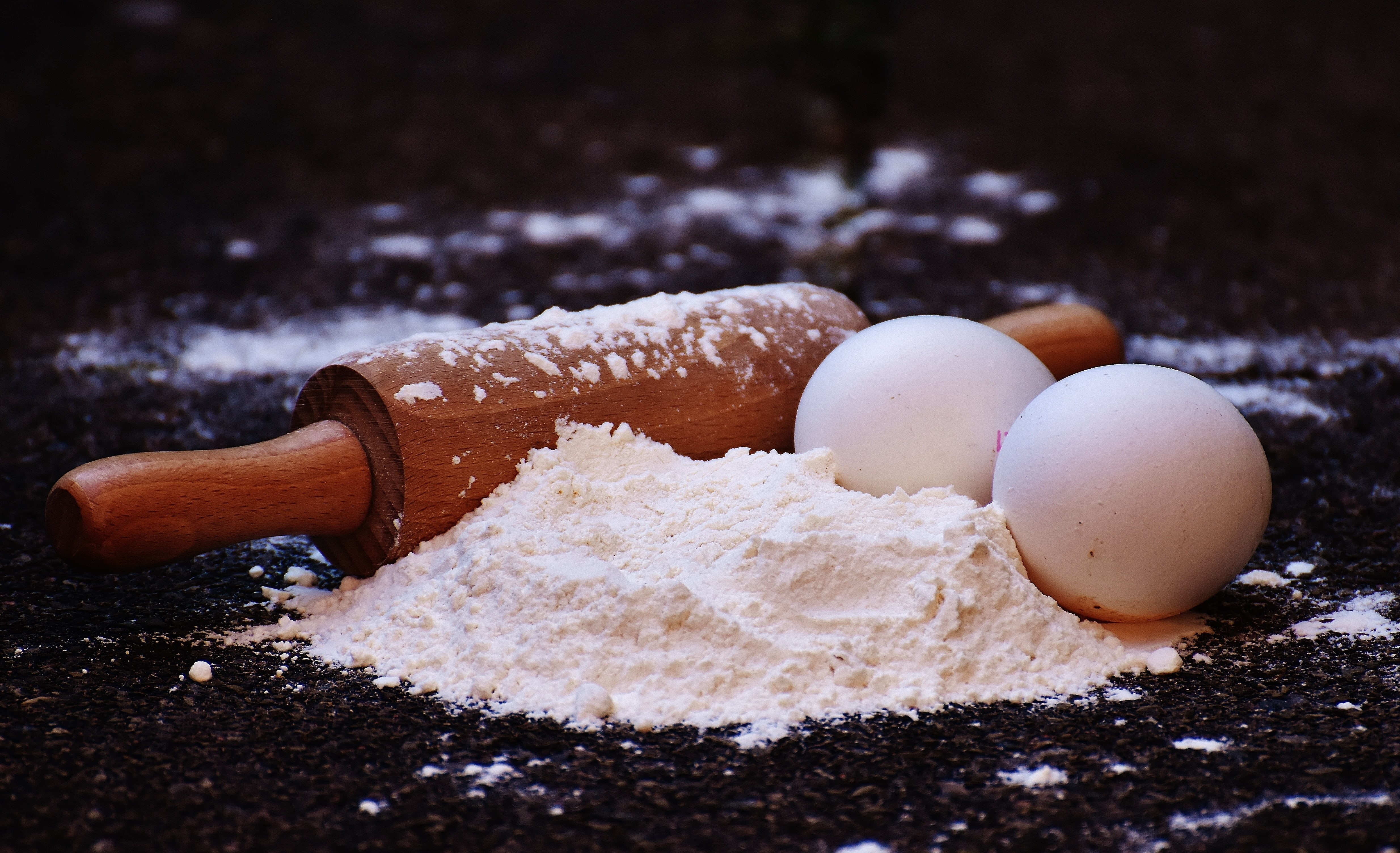 nature, cooking, 4K, baked, no People, rolling Pin, pastries, food, egg, cake, close-up, homemade, healthy Eating, cookie, preparation, brown, baking, HD Wallpaper
