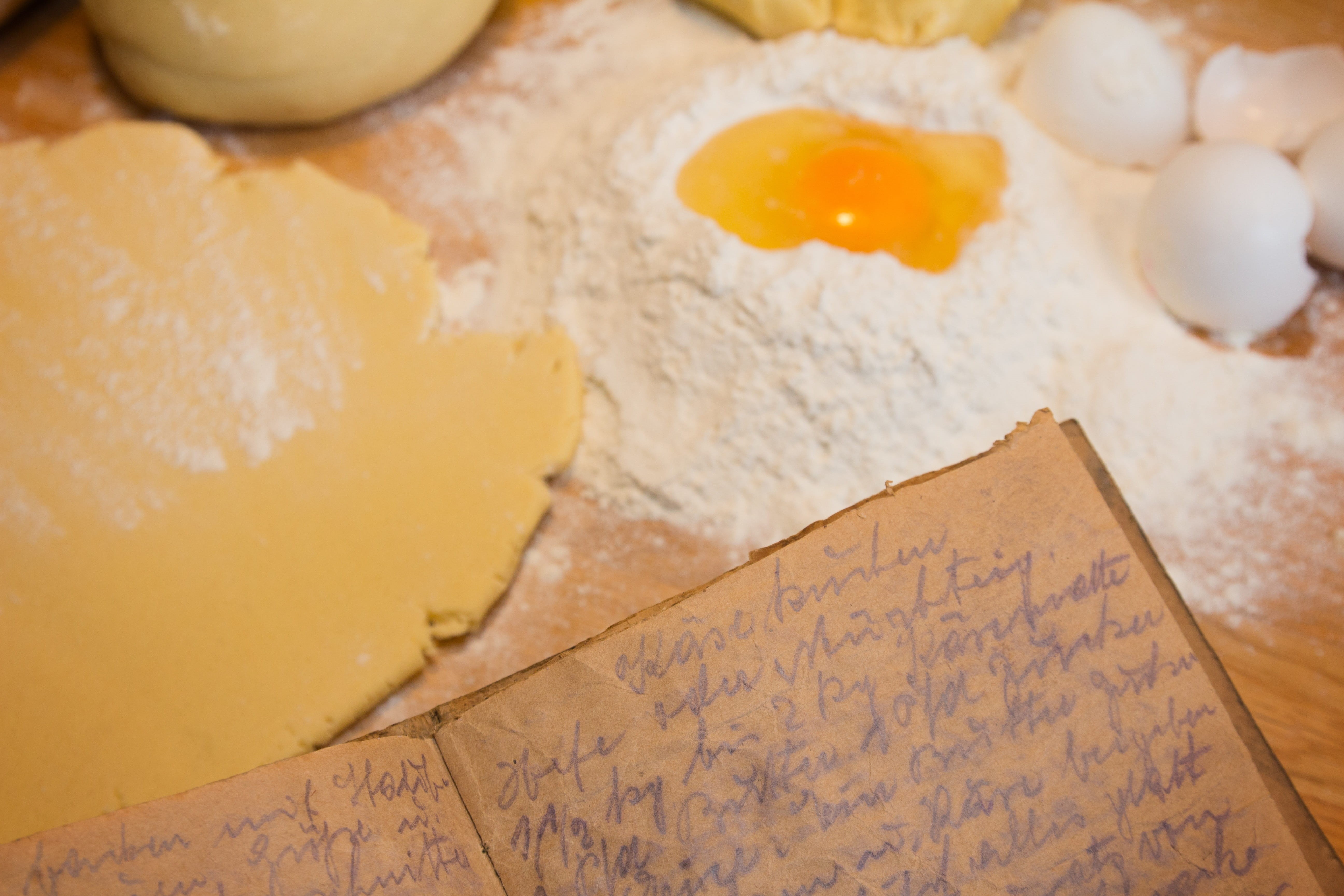 day, handwriting, recipe book, egg yolk, close-up, dough, food and drink, chinese new year, flour, 5K, old, bake, freshness, high angle view, wellbeing, HD Wallpaper