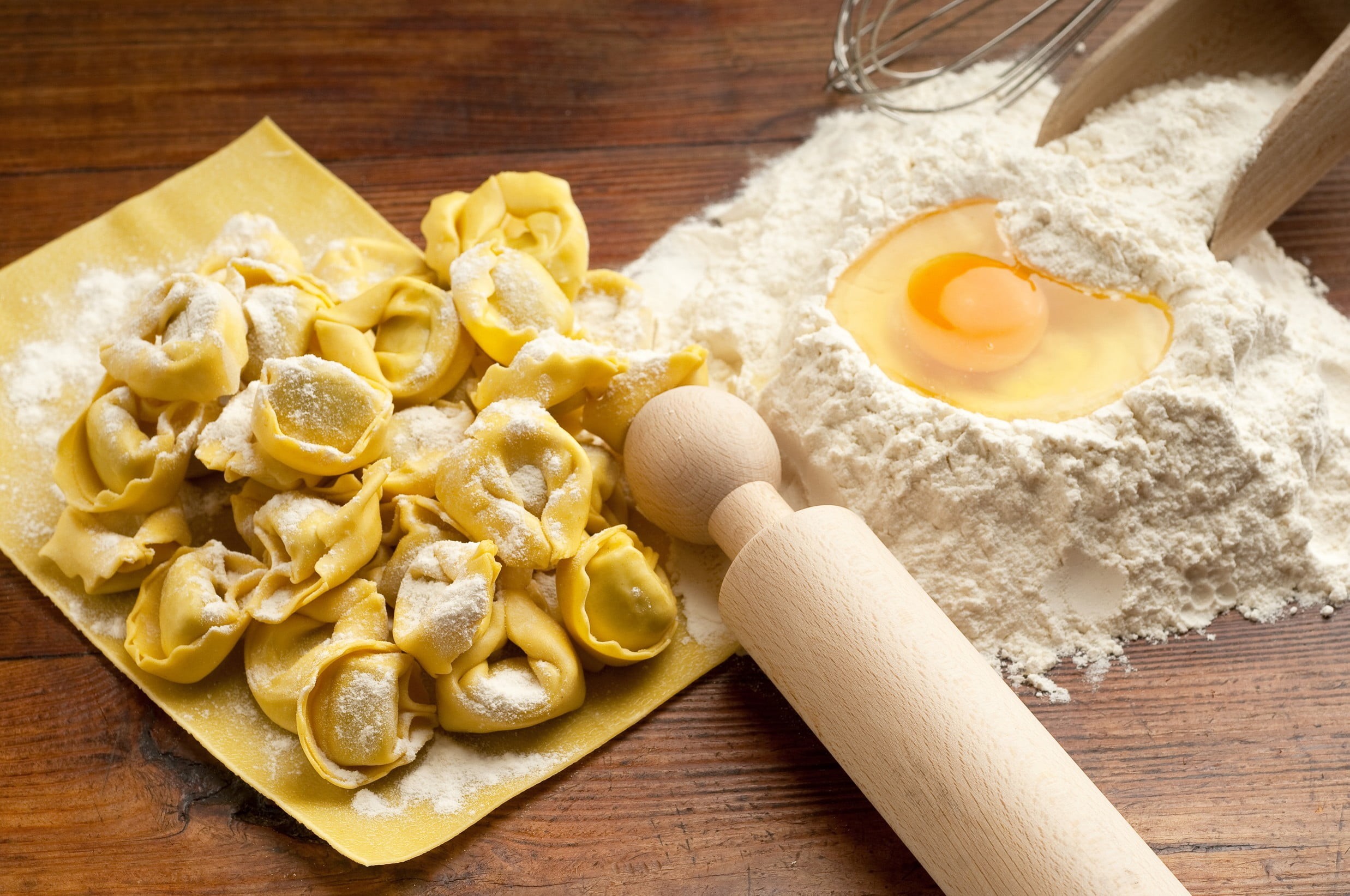 pasta, egg yolk, food, food and drink, cutting board, preparation, high angle view, wellbeing, dumplings, table, healthy eating, wooden spoon, no people, HD Wallpaper