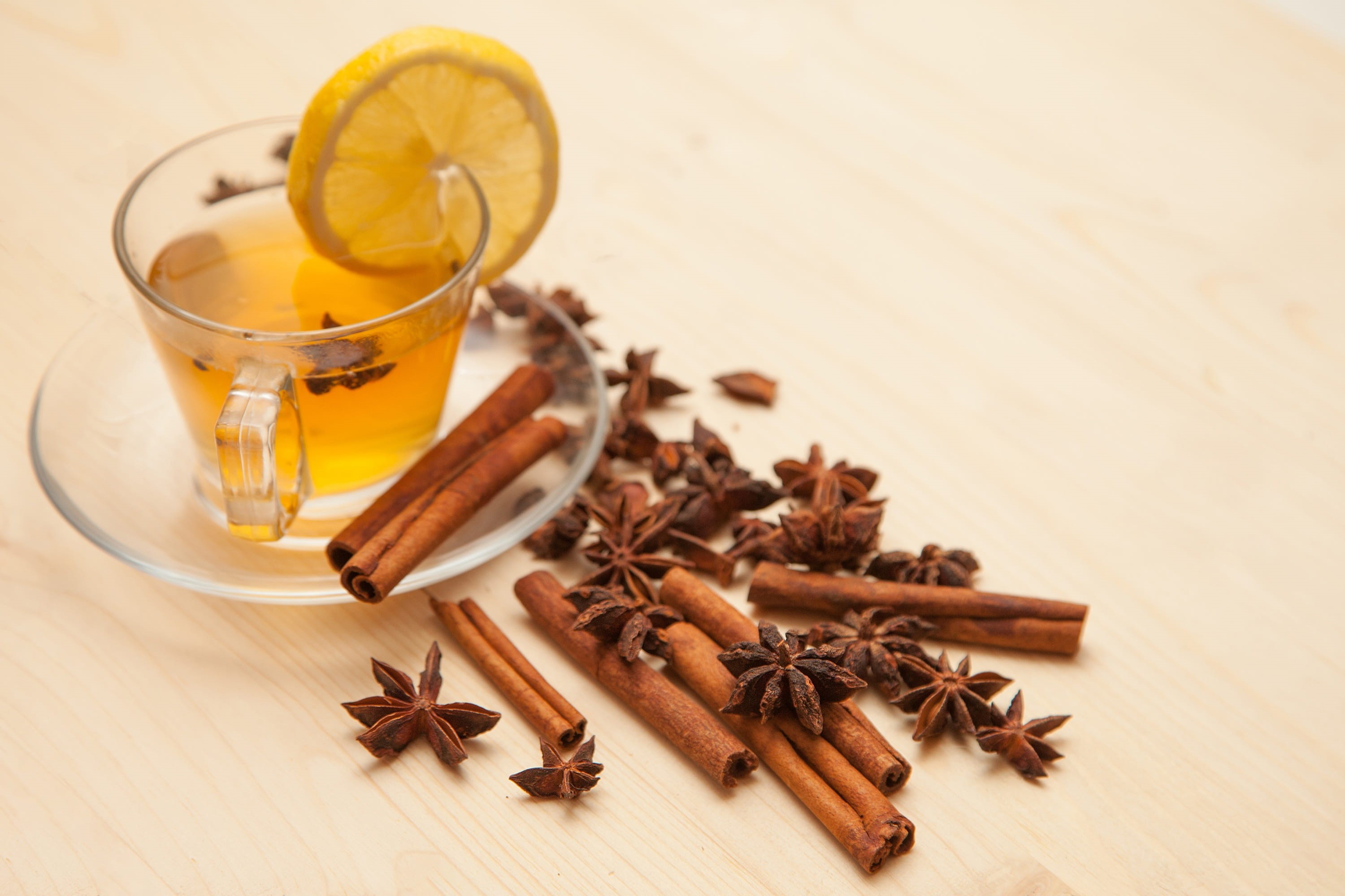 indoors, tea - hot drink, Seasonings, freshness, Anise, tea cup, Cinnamon, tea, fruit, brown, close-up, spice, aroma, spices, clove, healthy eating, herbal Medicine, HD Wallpaper