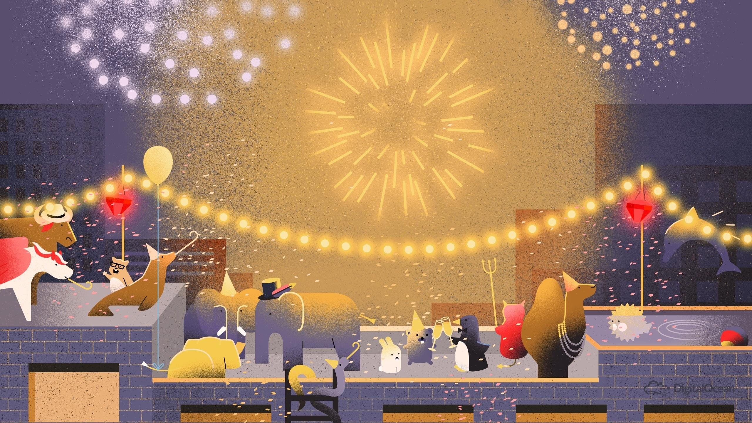 2K, digitalocean, New Year, HD Wallpaper