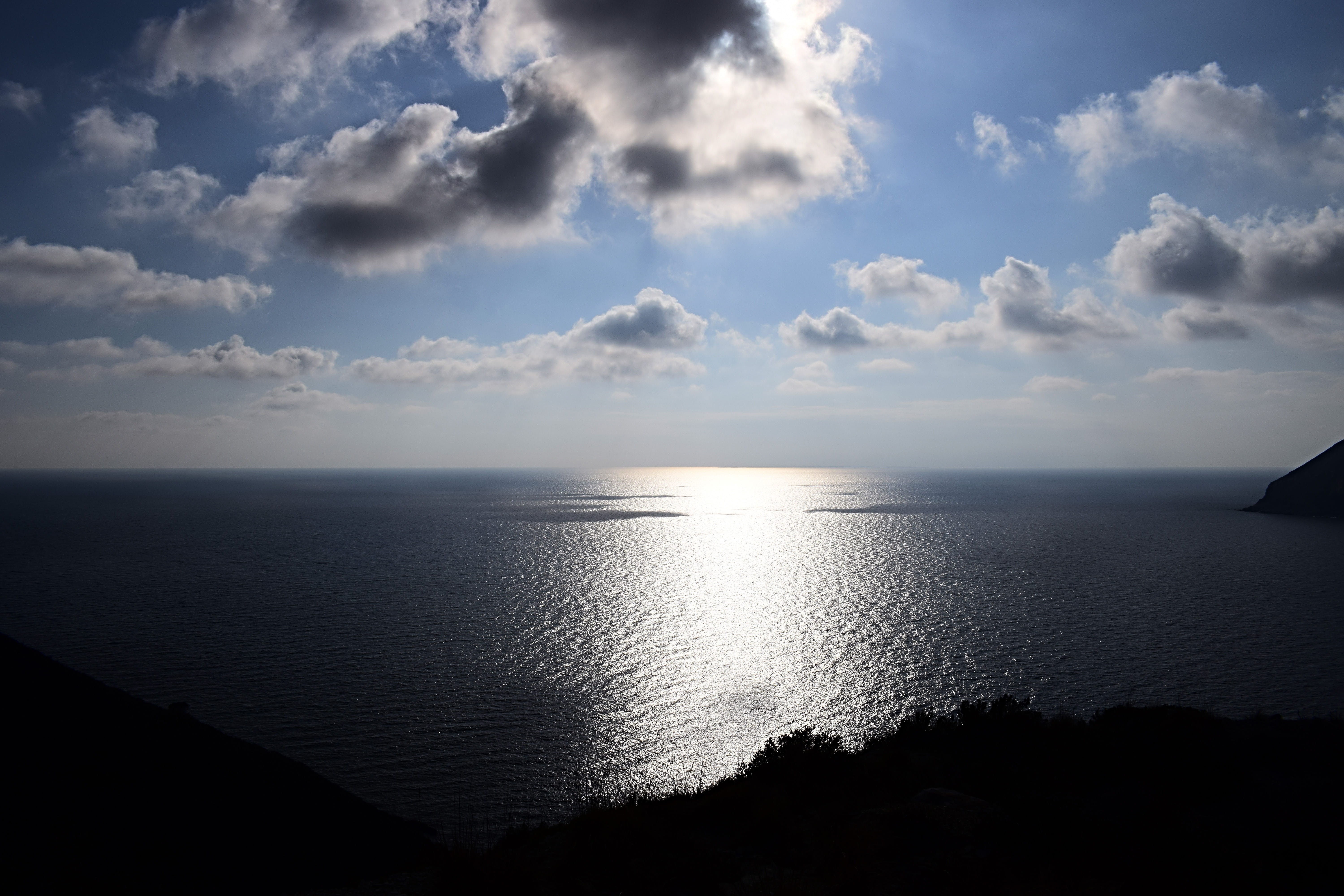 cloudy, horizon, italy, scenics - nature, tranquil scene, no people, cloud - sky, day, beauty in nature, landscape, outdoors, horizon over water, reflection, HD Wallpaper