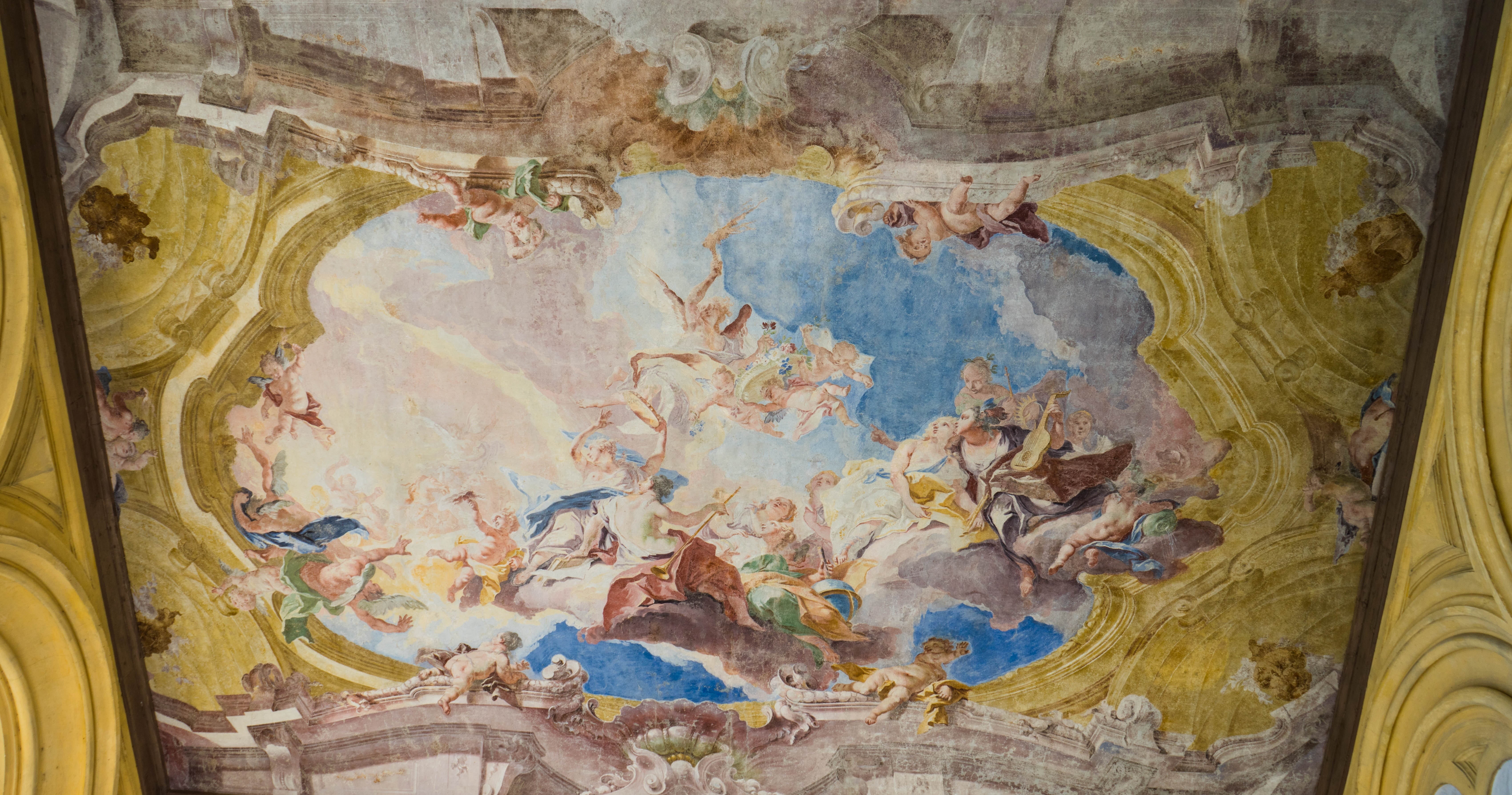 isola del garda, day, wall - building feature, paintings, old, built structure, human representation, painting, mural, design, painted, indoors, antique, HD Wallpaper