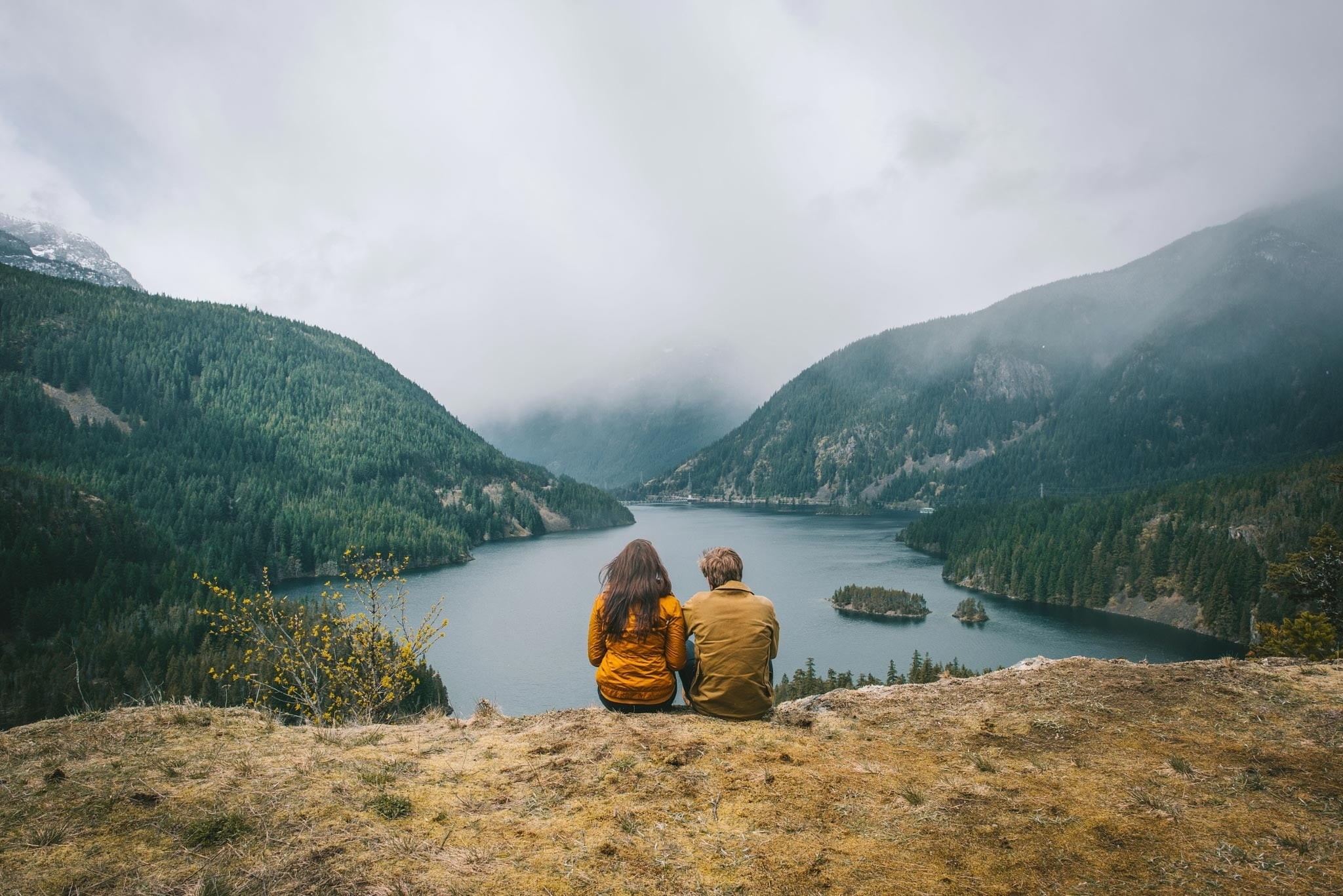 two people, real people, scenics - nature, tranquility, sky, couple, water, landscape, beauty in nature, photography, 1080P, couple - relationship, person, HD Wallpaper