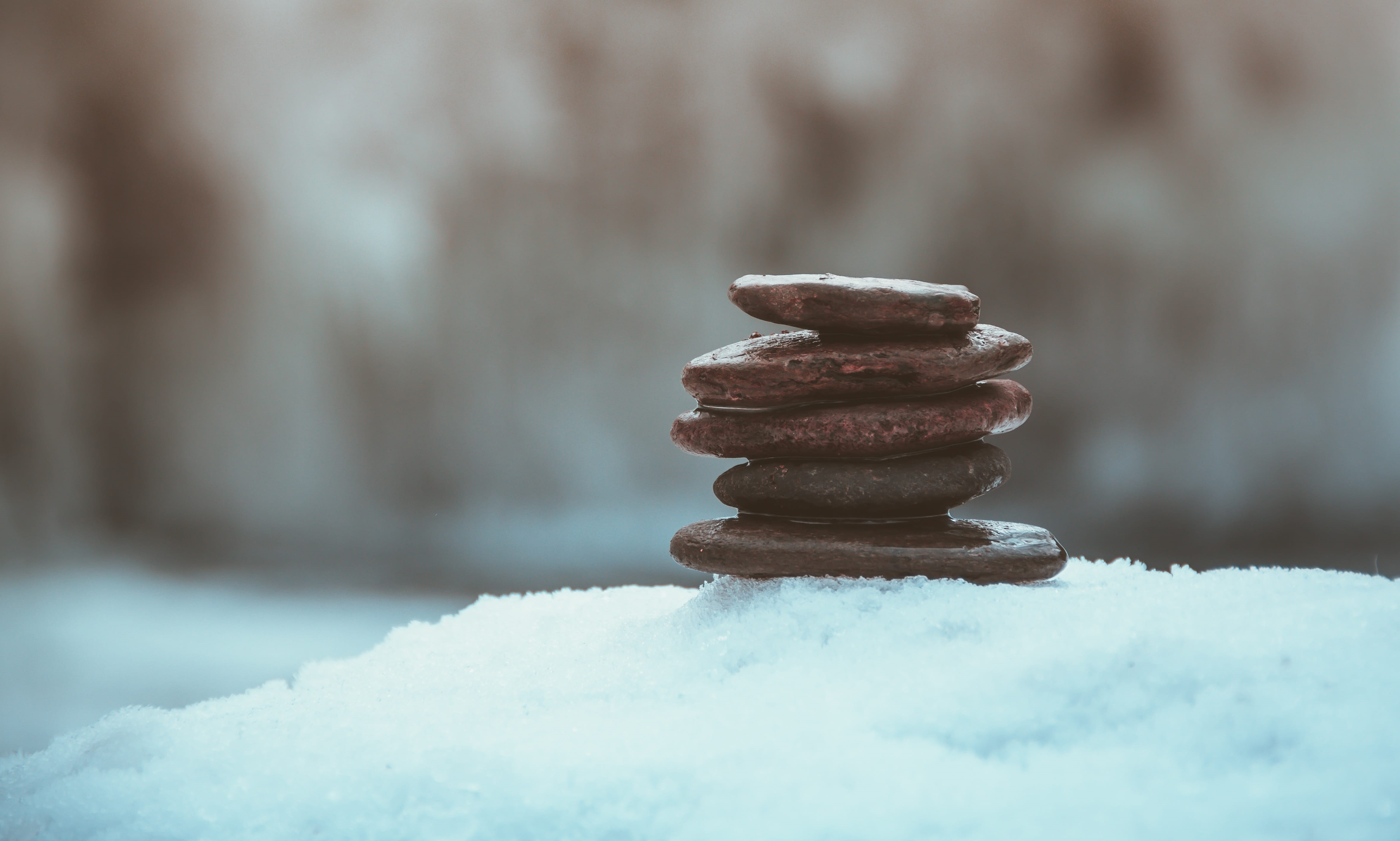 stone, close-up, sweet food, rest, stone - object, stack, pebble, meditation, no people, nature, balance, relaxation, winter, zen-like, day, solid, outdoors, HD Wallpaper