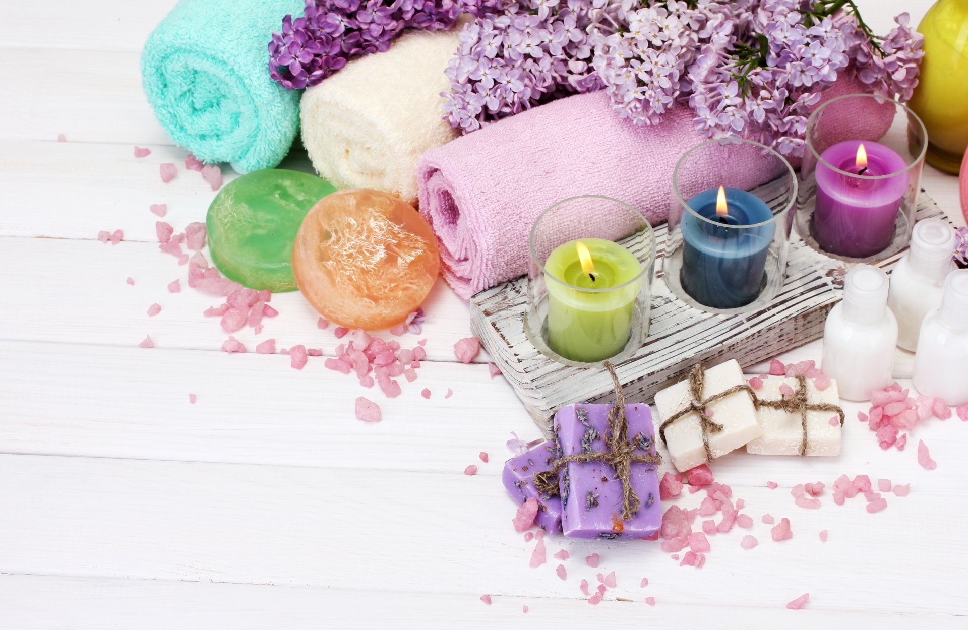 Spa, Man Made, Zen, Towel, 1080P, Candle, HD Wallpaper