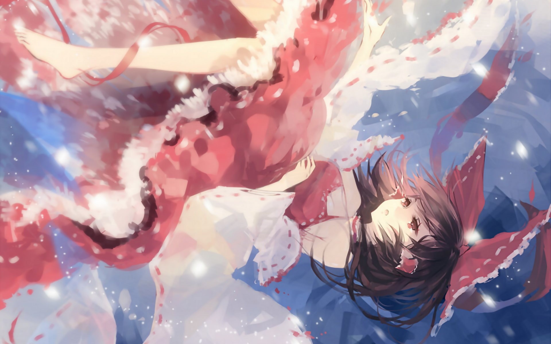 balloon, full frame, vulnerability, freshness, 1080P, anime girls, sunlight, multi colored, Hakurei Reimu, anime, fragility, indoors, still life, art and craft, HD Wallpaper