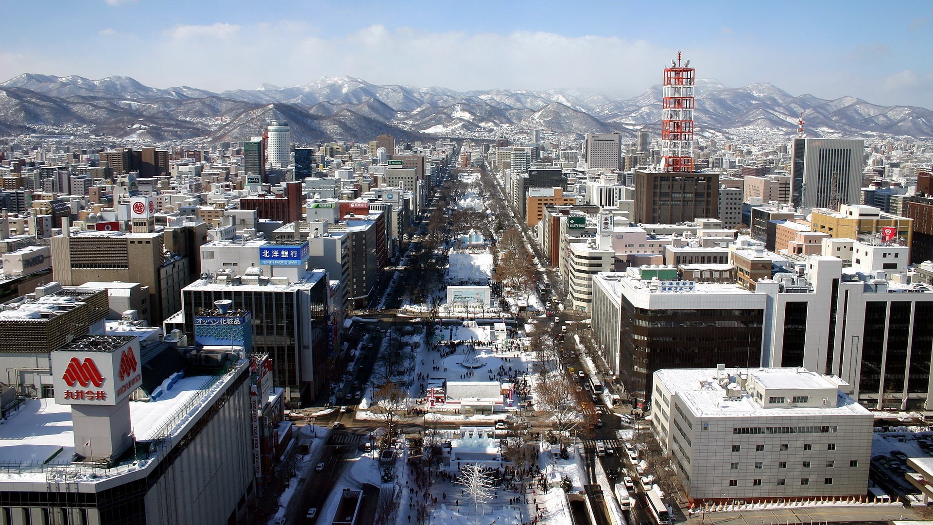 Japan, winter, Sapporo, 1080P, snow, HD Wallpaper