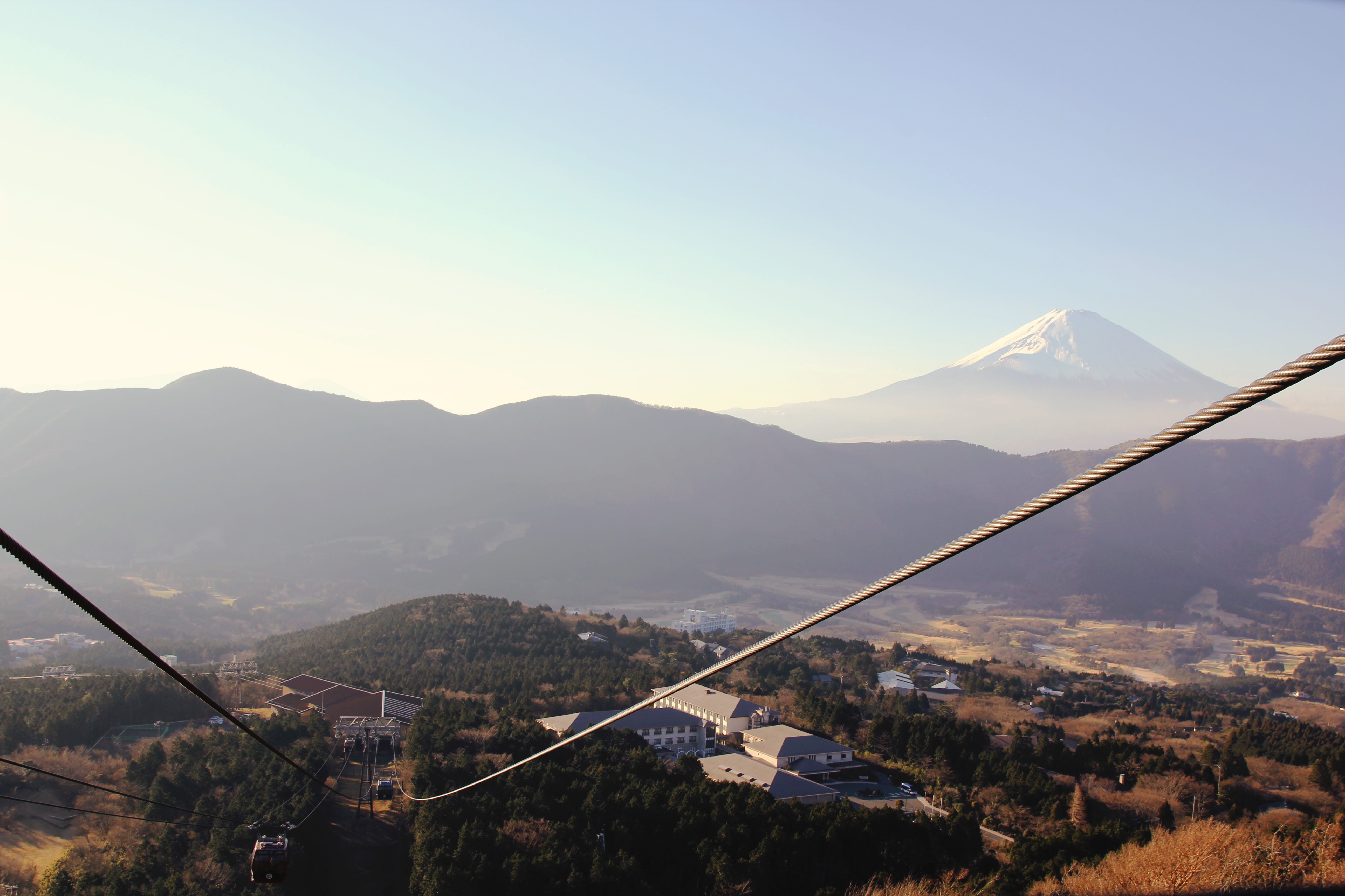 cable car, built structure, mountain, tranquility, fuji, outdoors, scenics - nature, beauty in nature, mountain range, no people, 5K, togendai station, HD Wallpaper