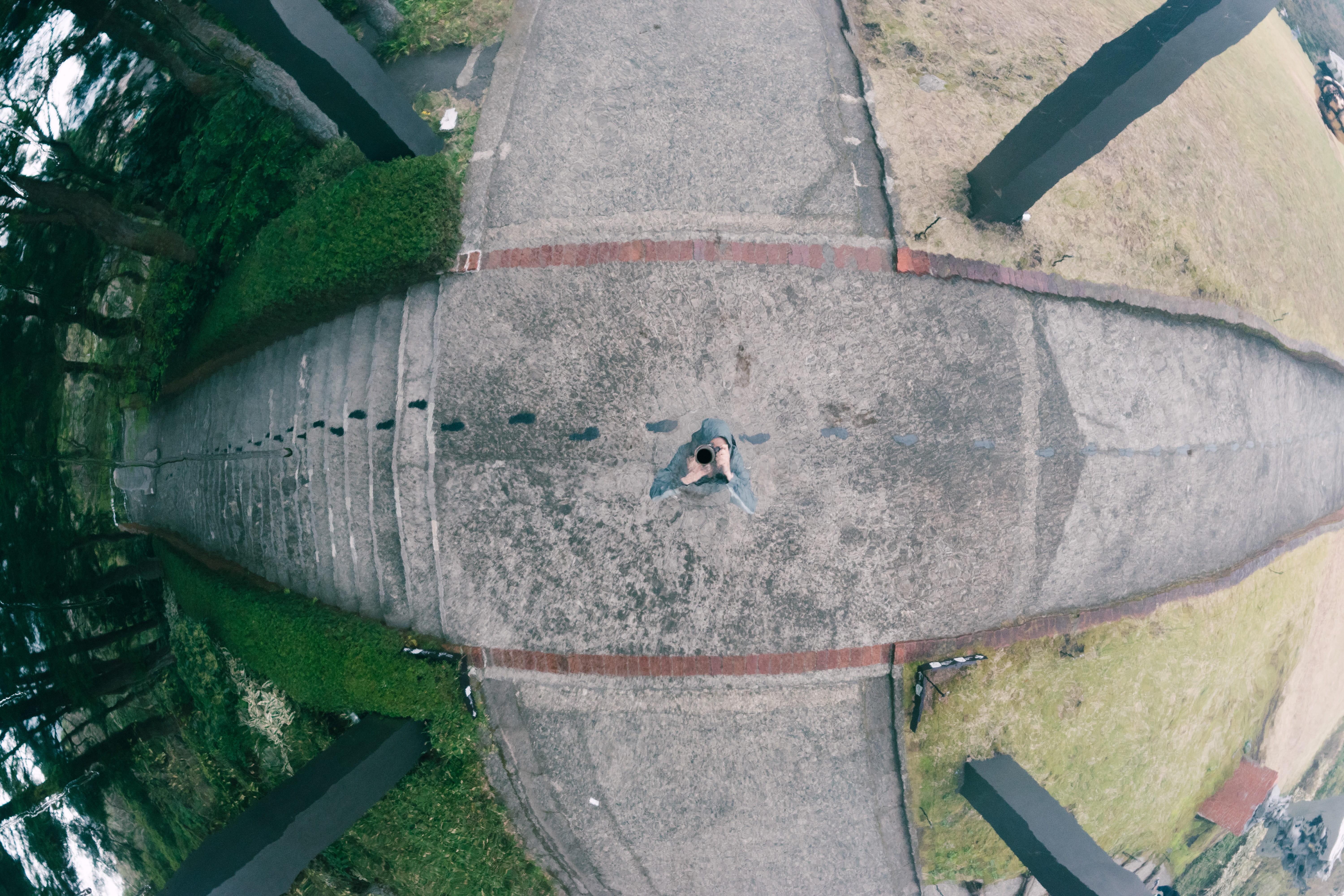 self-portrait, city, outdoors, people, high angle view, reflections, building exterior, day, tree, outdoor museum, footpath, men, paths, leisure activity, HD Wallpaper