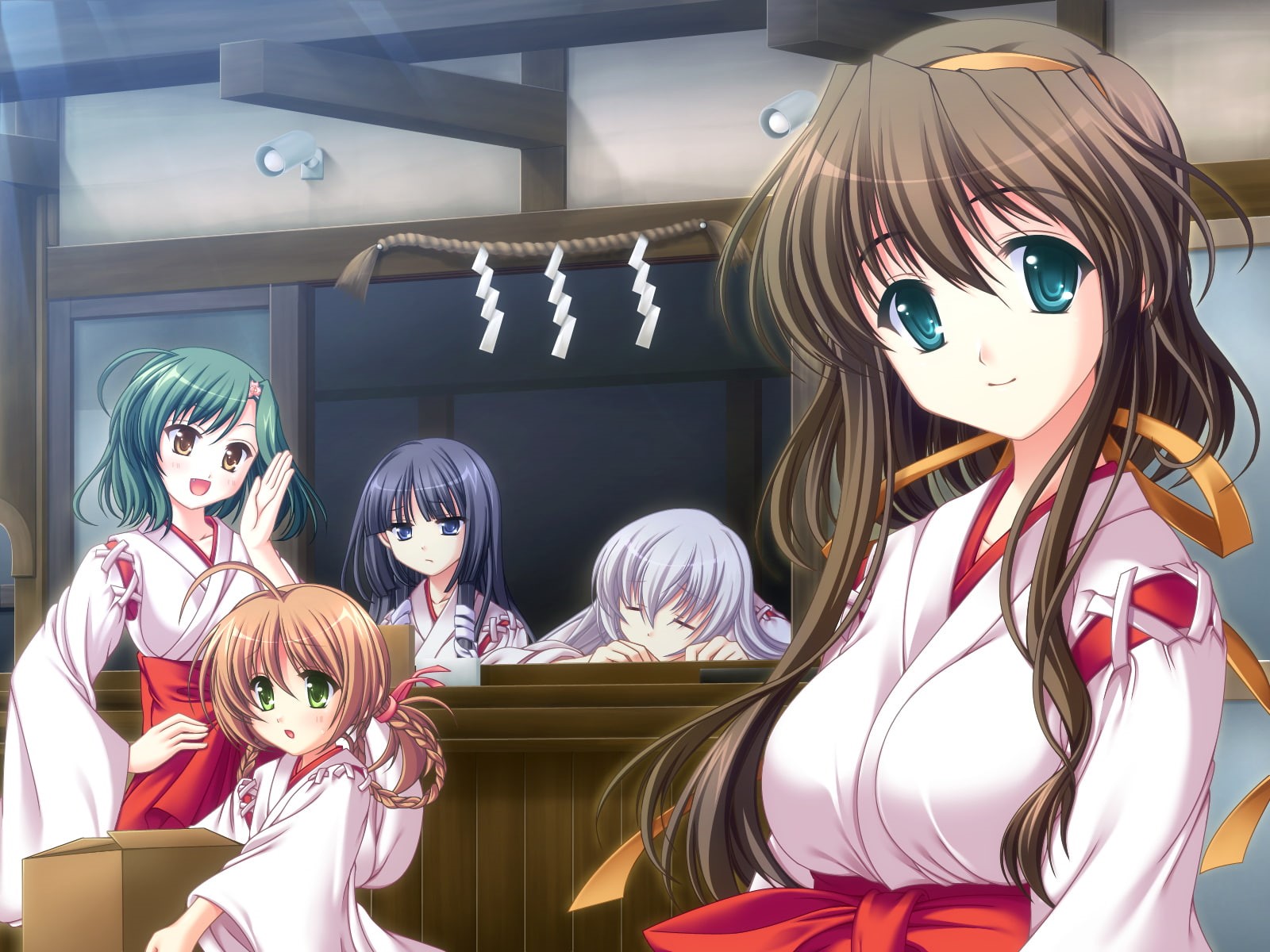 game, japanese, 720P, sinsemilla, minato, iroha, shouko, miko, sakuya, iwanaga, kasuga, minagami, clothes, tasogare, ginko, sleeping, akane, hakone, odawara, HD Wallpaper
