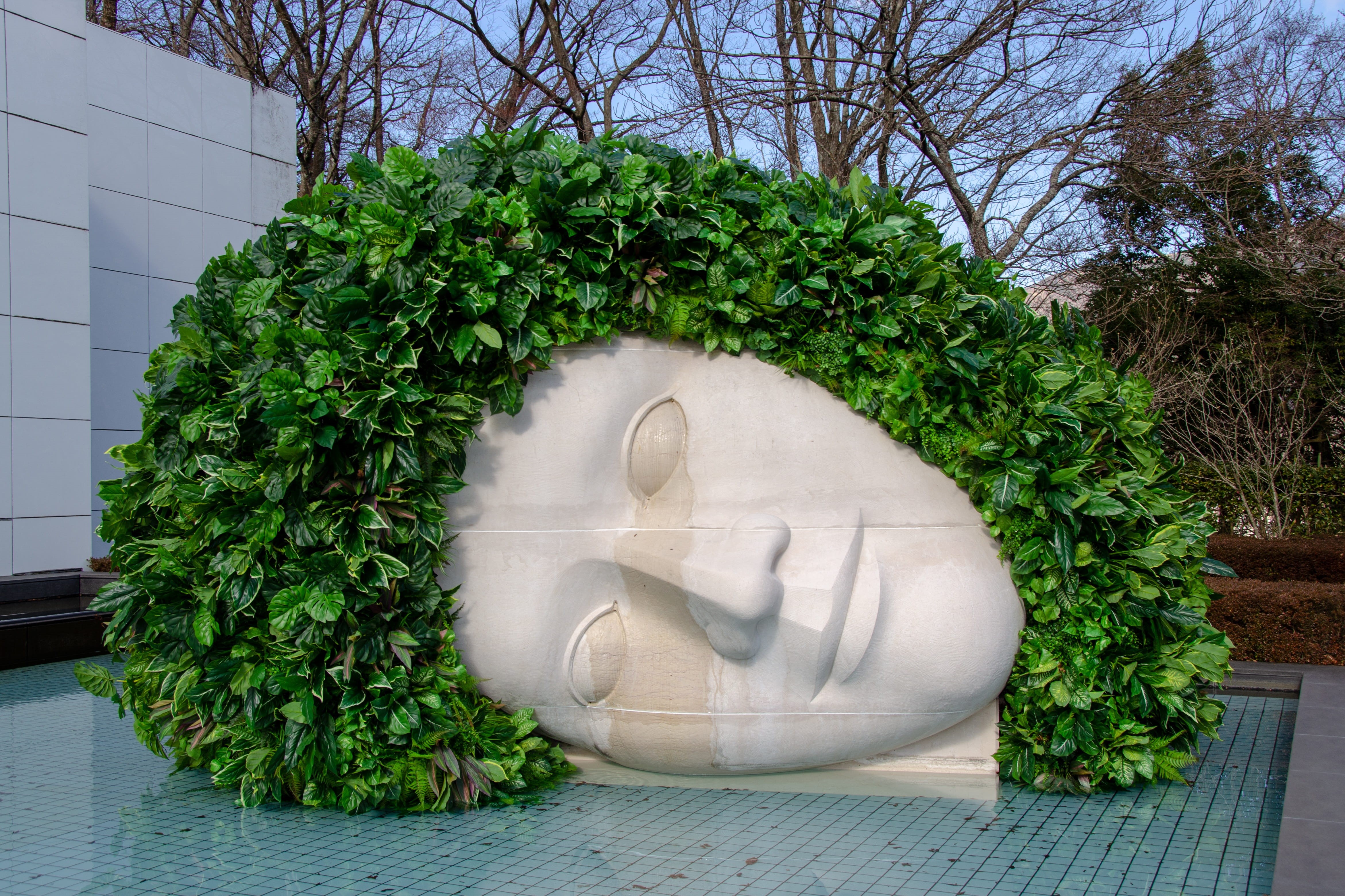 face, craft, hedge, architecture, hair, nature, sculpture, no people, statue, creativity, representation, day, built structure, plant, hakone open air museum, HD Wallpaper