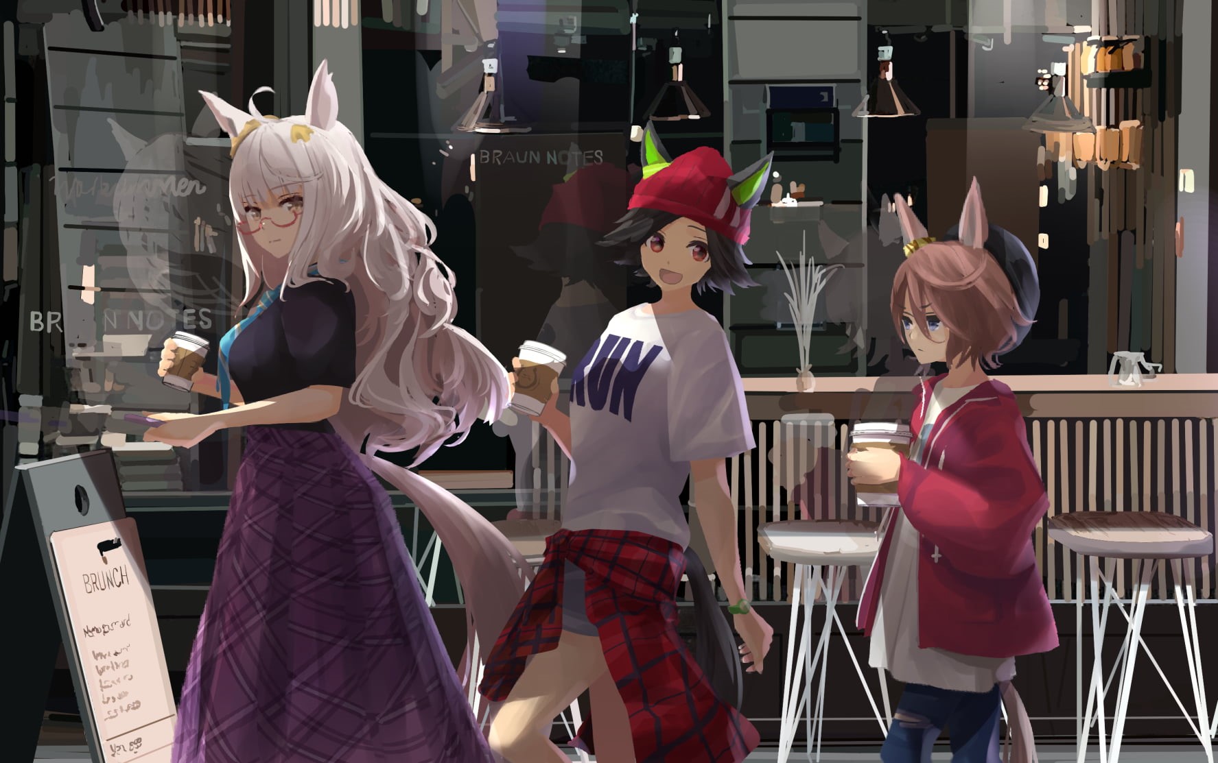 Biwa Hayahide (Uma Musume), 720P, animal ears, Winning Ticket (Uma Musume), anime girls, Uma Musume Pretty Derby, anime, Yamauchi Shizu, HD Wallpaper