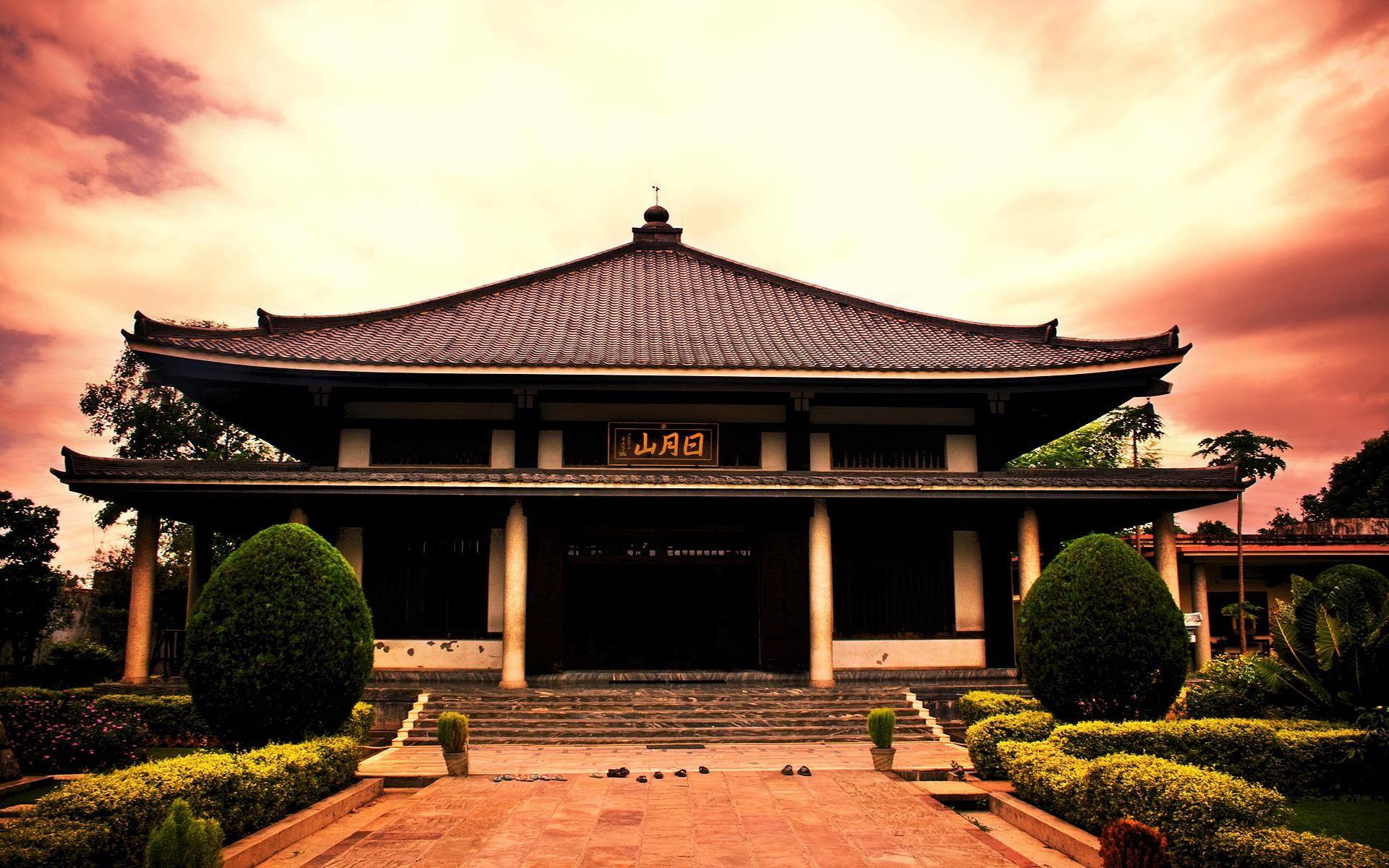 oriental, shrine, temple, asia, japan, 1080P, HD Wallpaper