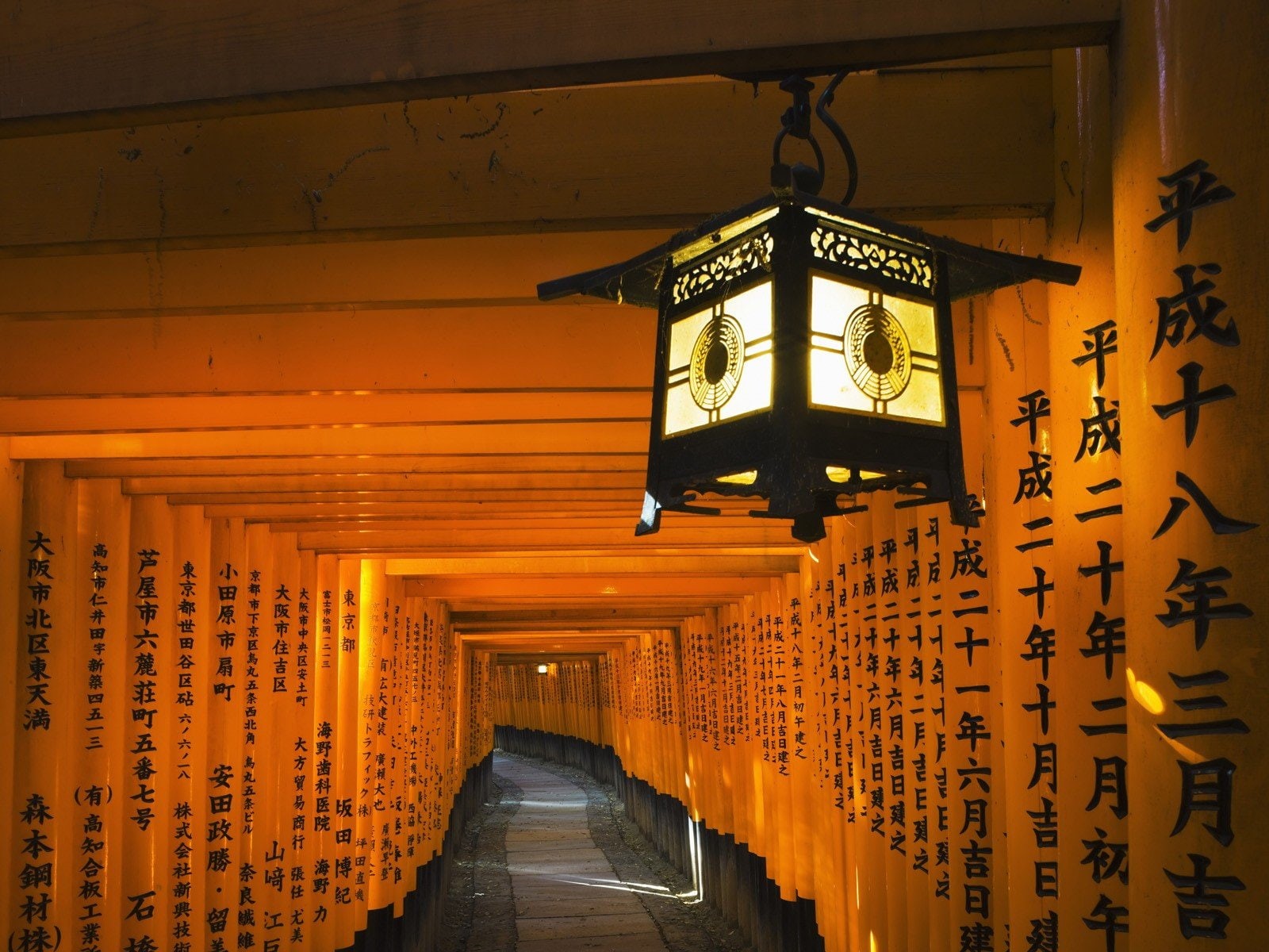 fushimi, shrine, kyoto, inari, 720P, japan, lanterns, HD Wallpaper