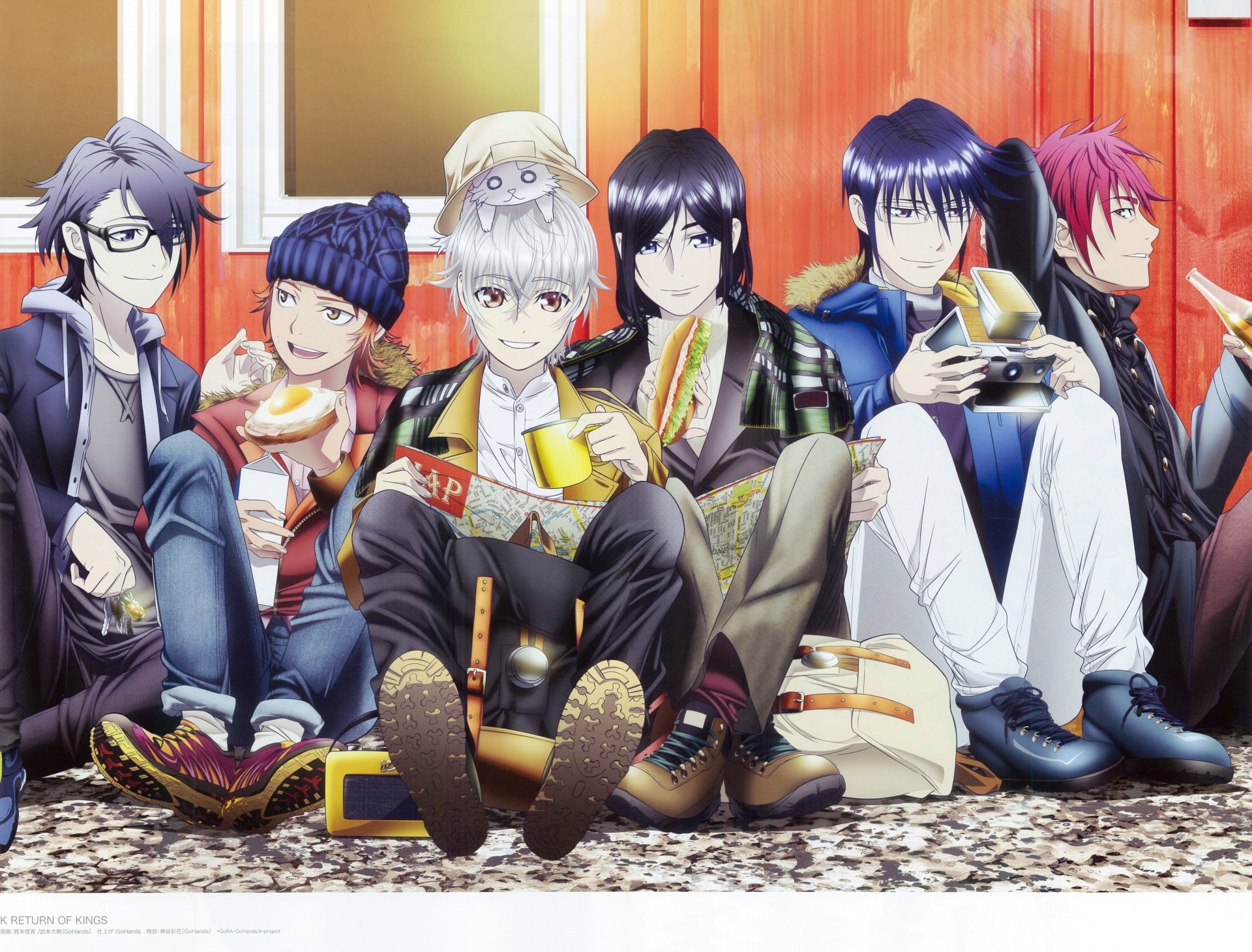 Mikoto Suoh, Yashiro Isana, Misaki Yata, Kuroh Yatogami, Anime, Adolf K. Weismann, Neko (K Project), 1080P, Reisi Munakata, Saruhiko Fushimi, K Project, HD Wallpaper