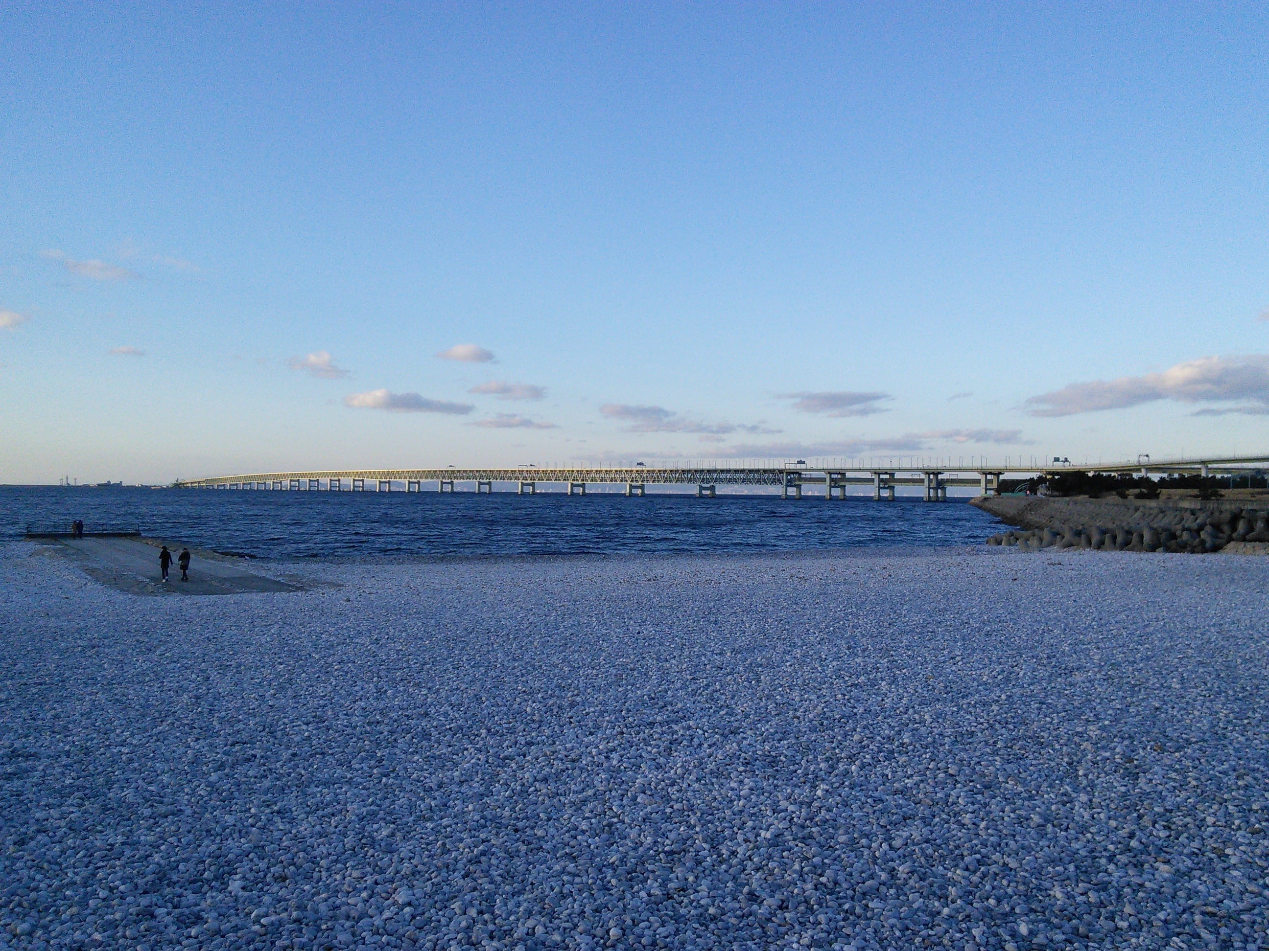 nature, land, outdoors, copy space, architecture, beach, airport, railway bridge, no people, cold temperature, sea, cloud - sky, winter, Access, Kansai Airport, HD Wallpaper