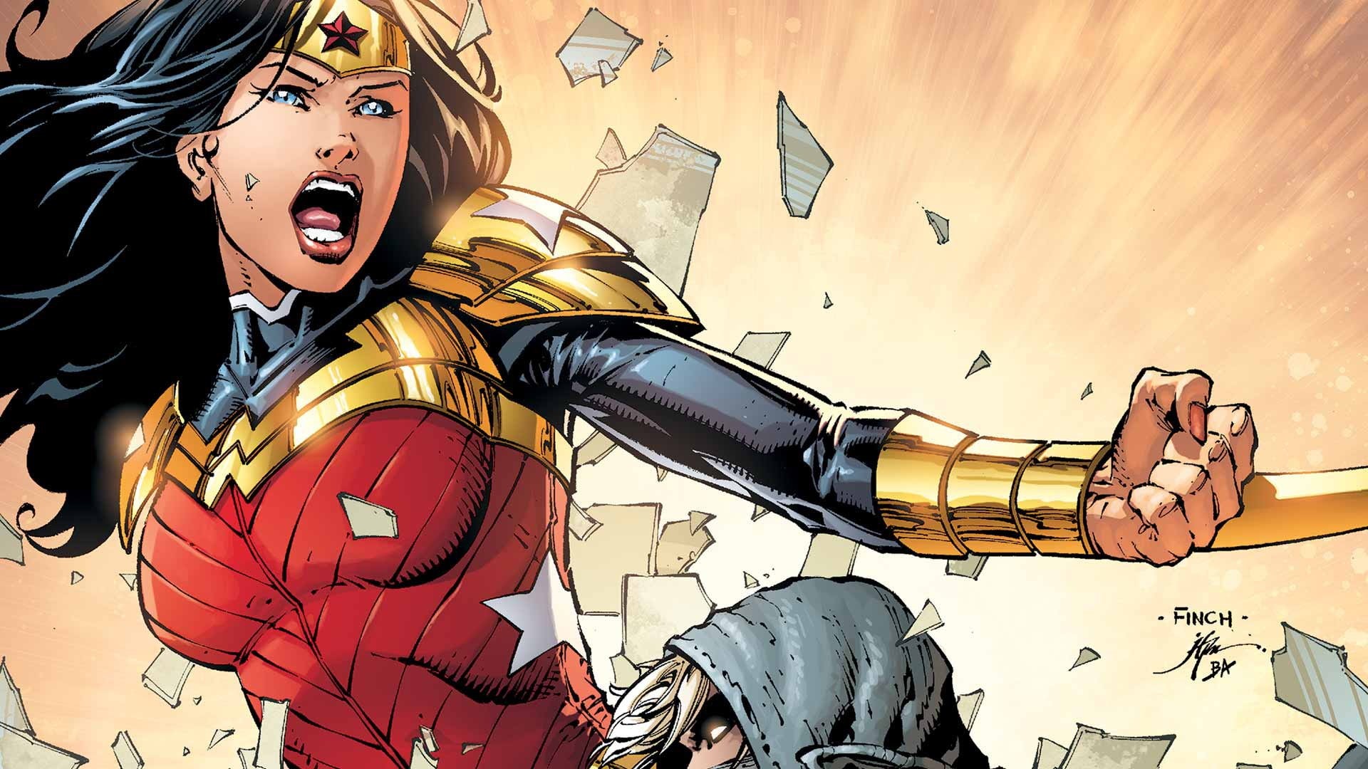 Superhero, Costume, 1080P, Wonder Woman, Comics, Hero, Brunette, Tiara, DC Comics, Amazon, Diana, Glass, Hair, Comic, HD Wallpaper
