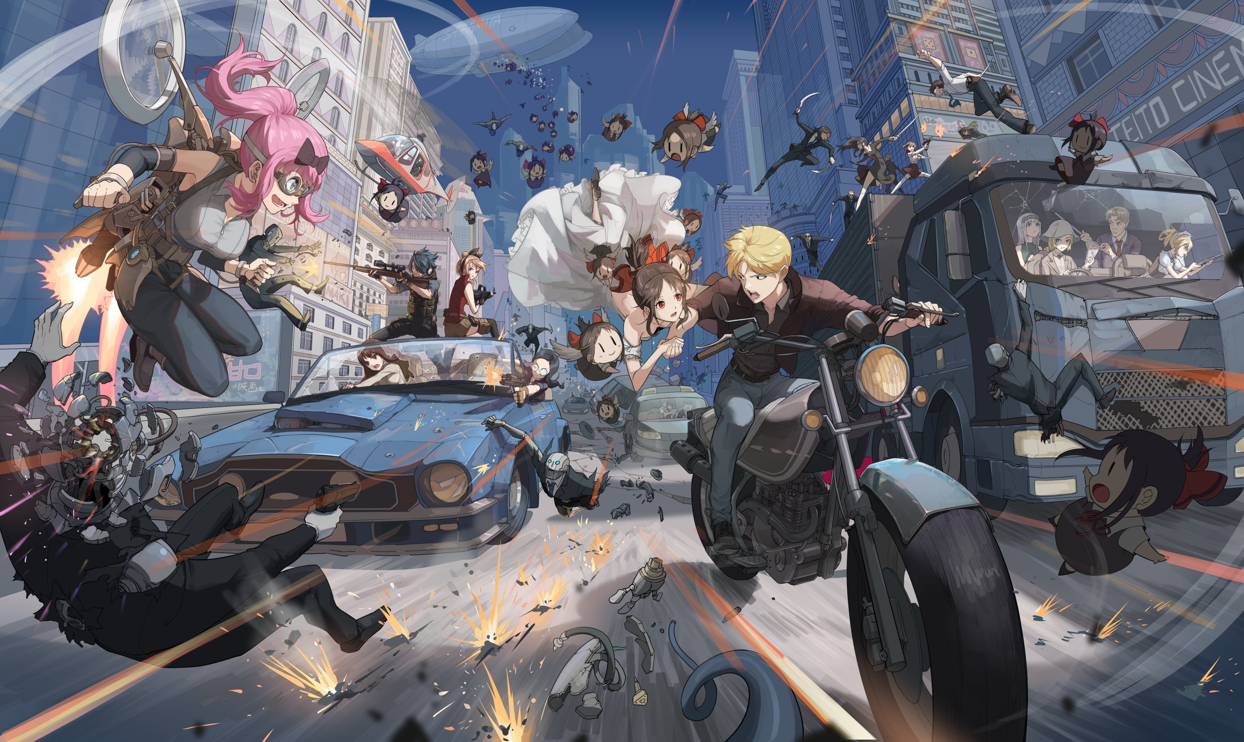 Shirogane Kei, 4K, Kaguya Shinomiya, Hayasaka Ai, anime boys, Kaguya-Sama: Love is War, Shirogane Miyuki, anime girls, ishigami yuu, Miko Iino, Chika Fujiwara, HD Wallpaper